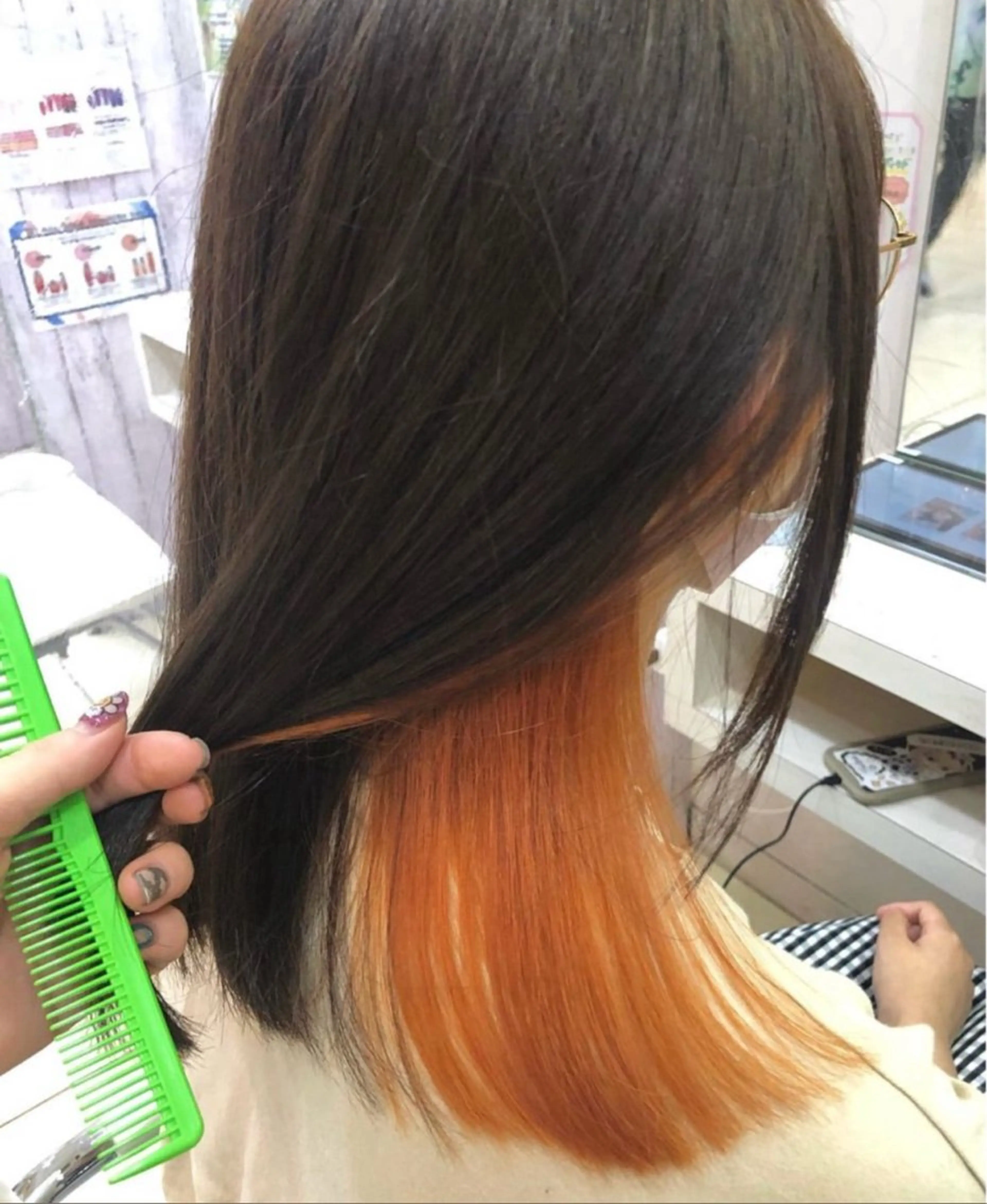 ミディアム カラー ヘアカラー ✨🦄韓国風レイヤ ー🦄✨林あかりのヘアスタイル