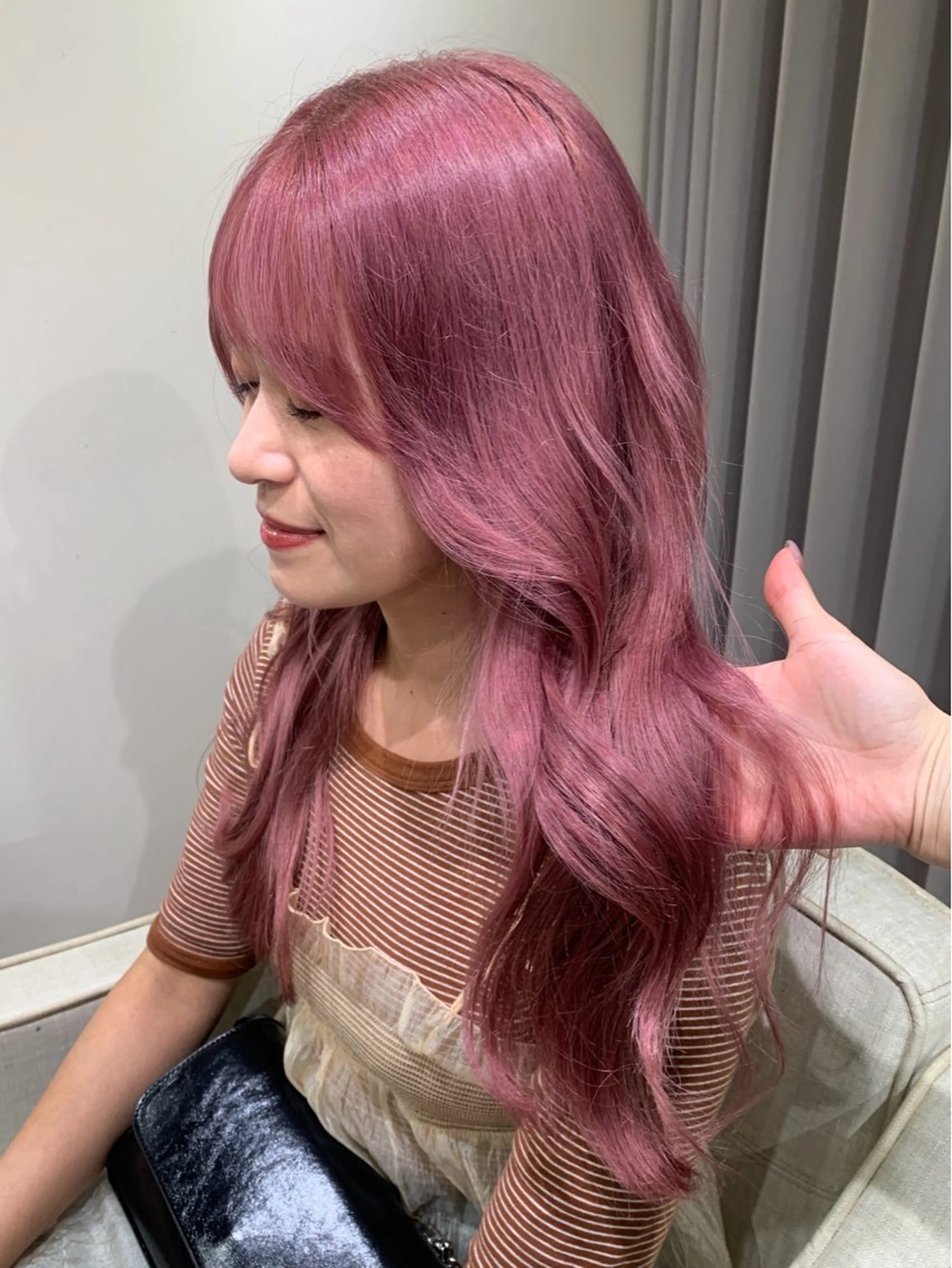 ロング カラー ブリーチ ピンクカラー ヘアカラー 🩷Sakura🎀 カラーリスト💎のヘアスタイル