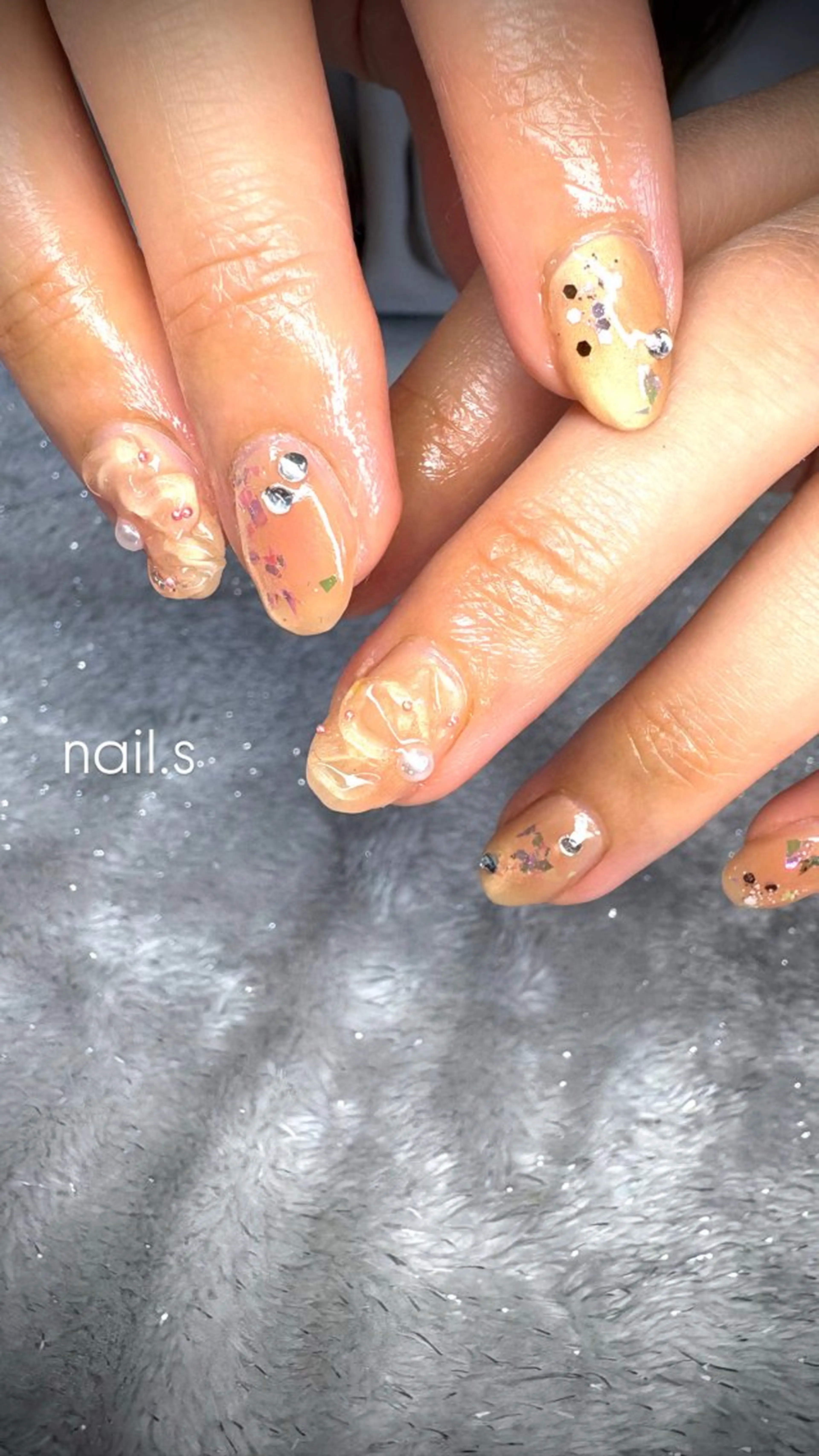 ネイル ラメ(グリッター) マグネットネイル ハンドネイル nail.s misatoのネイルデザイン