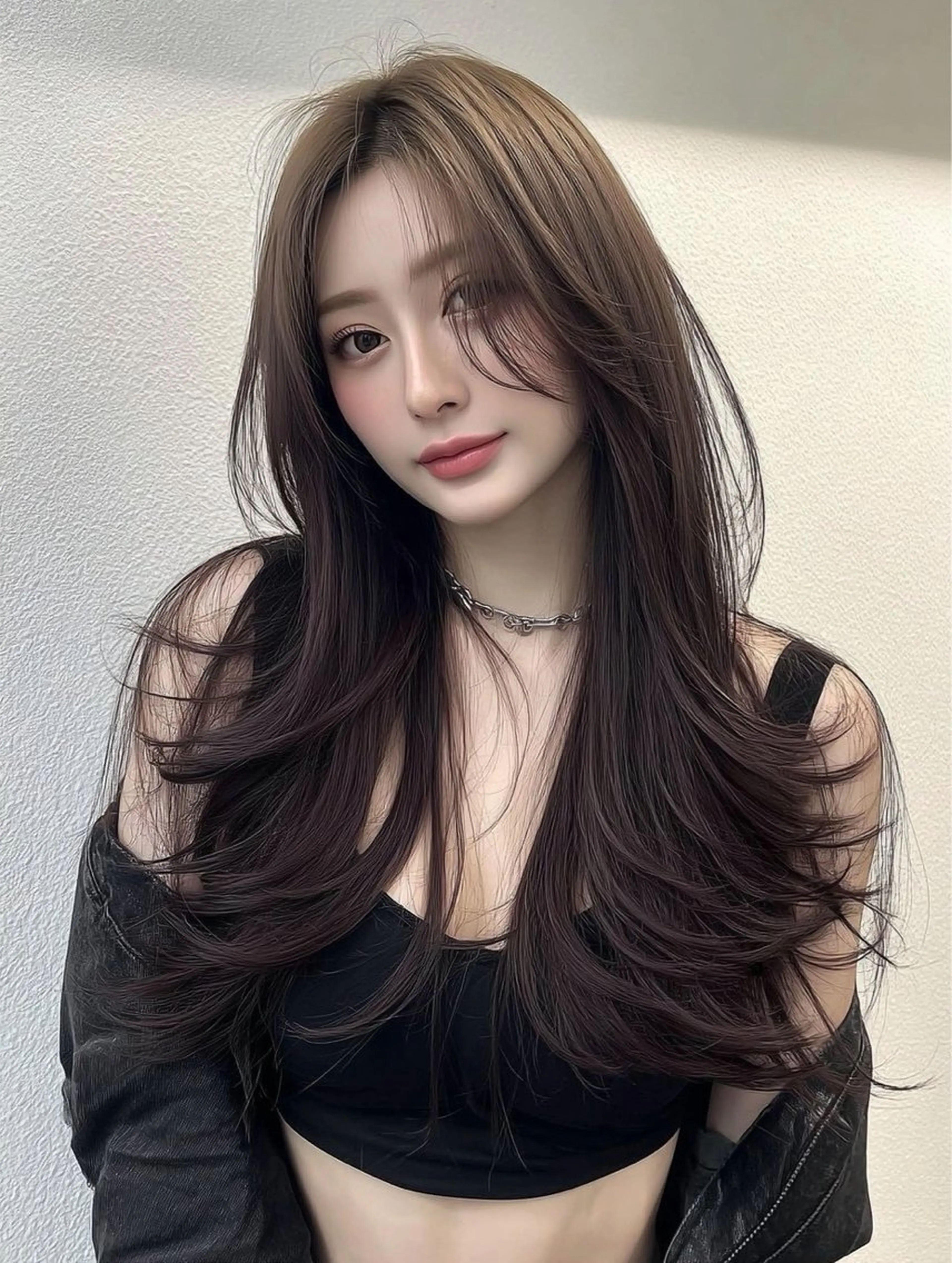 ロング 髪質改善 韓国風ヘア トリートメント カット ヘアカラー トリートメント 韓国ヘア/透明感カラ ー/梅田/ayanoのヘアスタイル