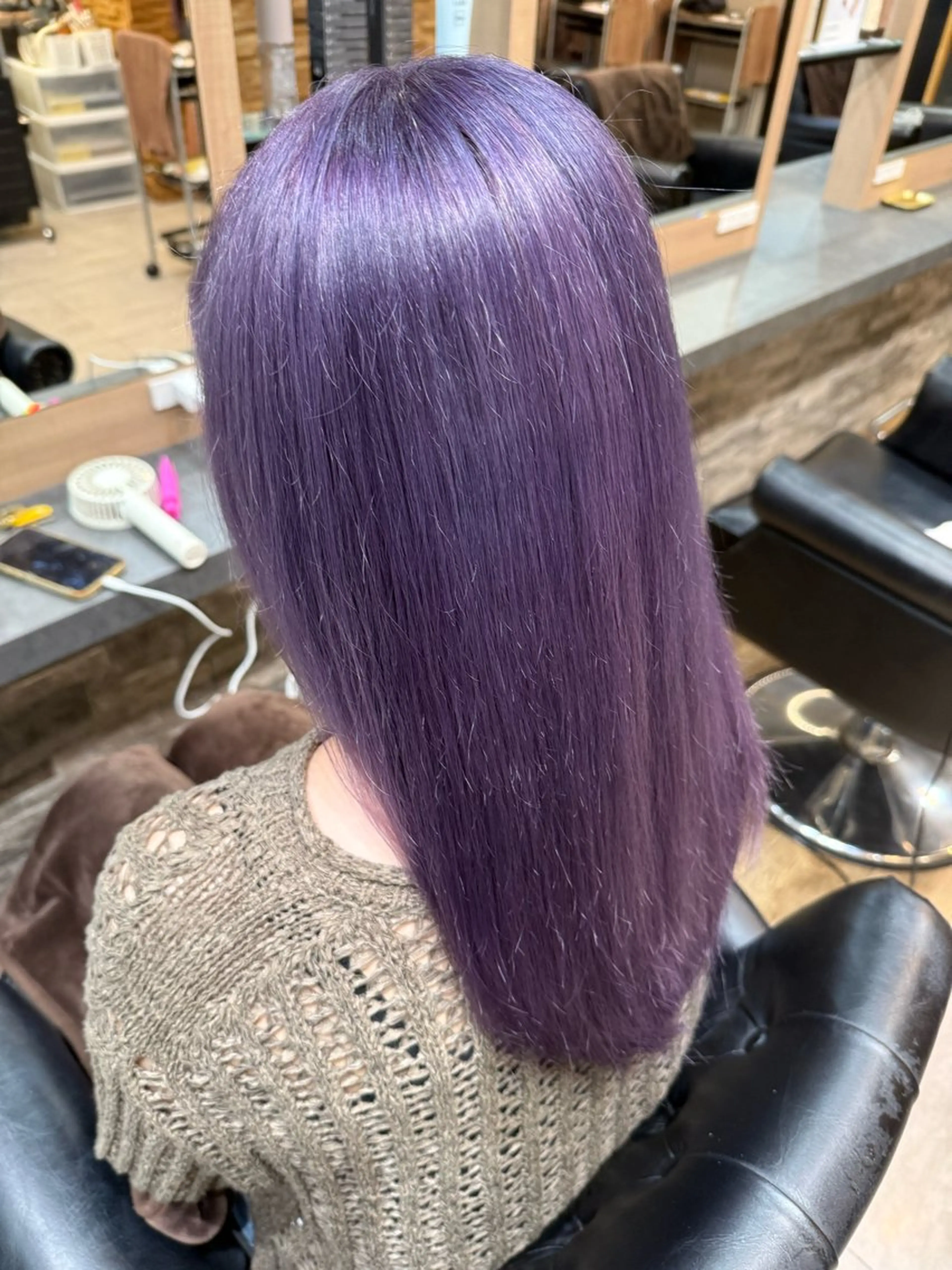 セミロング カット ヘアカラー トリートメント Lapis ちはなのヘアスタイル
