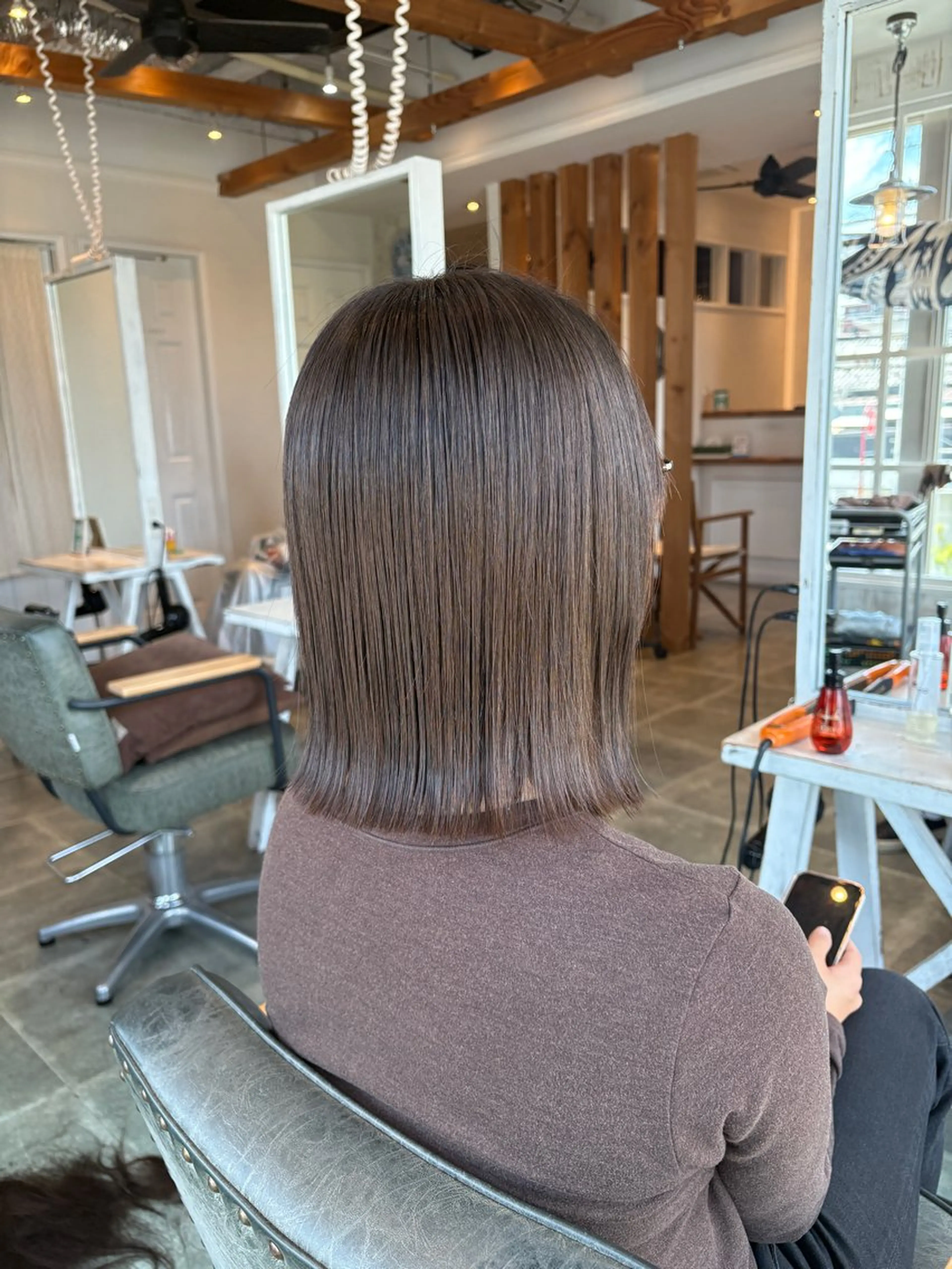 ショート 切りっぱなしボブ ボブ カット ヘアカラー トリートメント 🍃ボブ&ショート 特化🍃髪質改善🍃のヘアスタイル