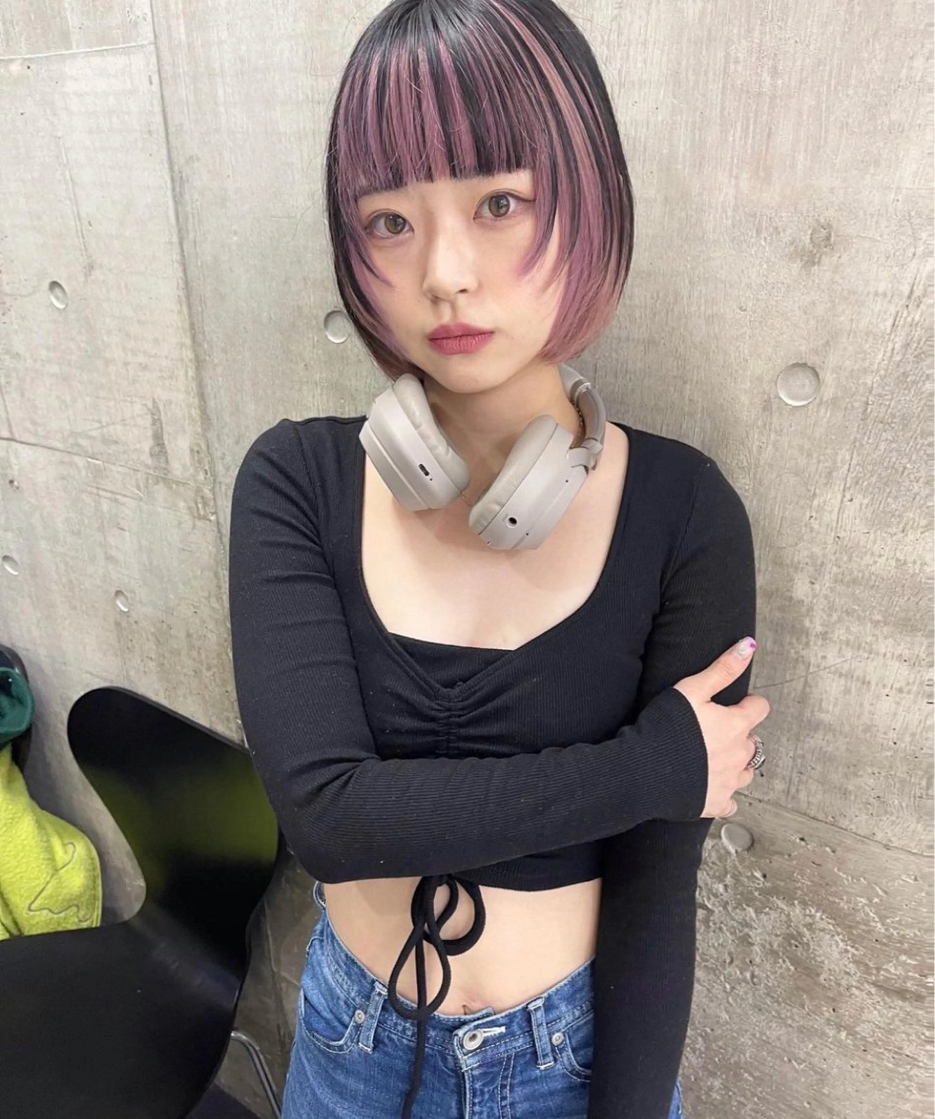 ショート カラー ケアブリーチ/派手髪 ハイトーン/ナナのヘアスタイル