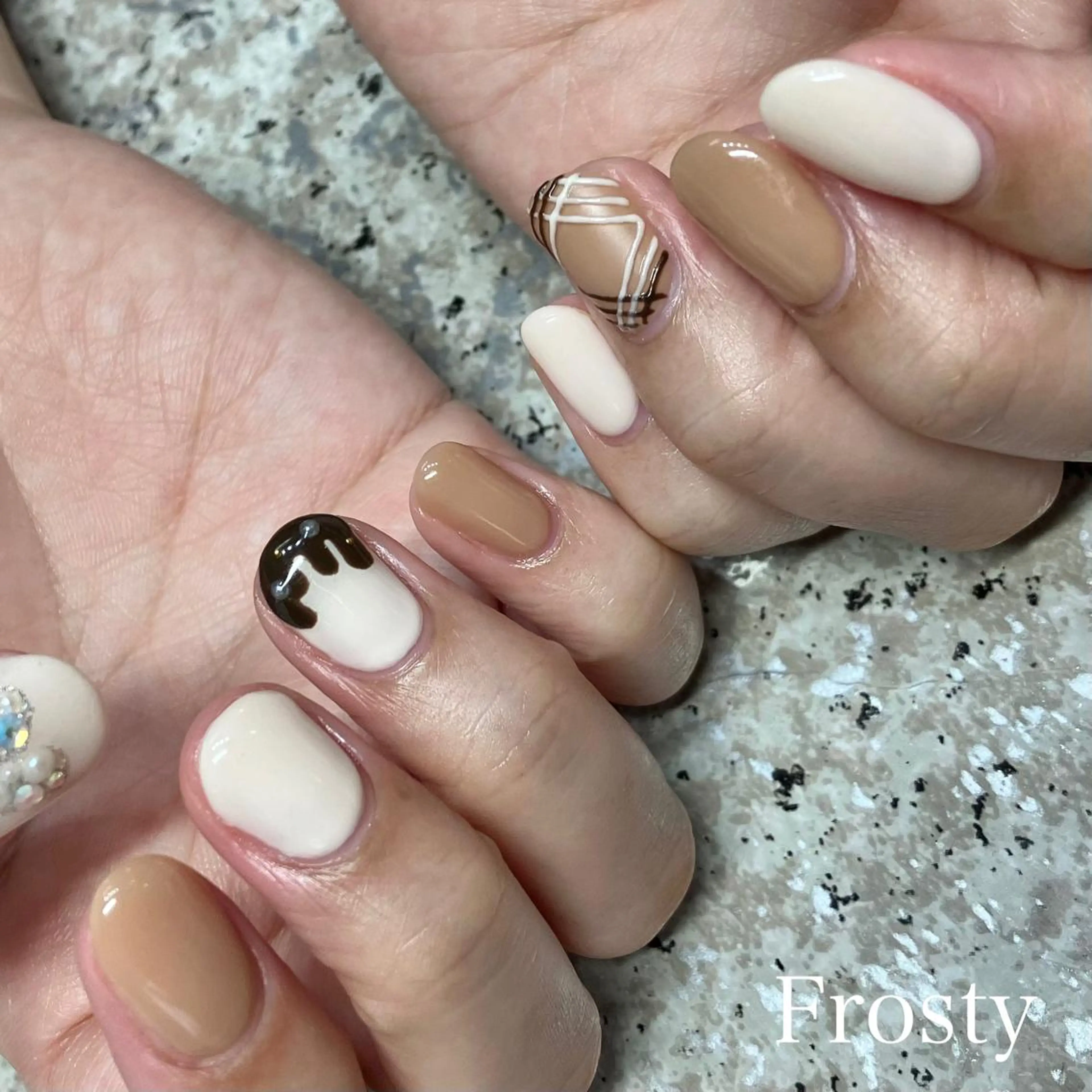 ネイル アートネイル バレンタイン ハンドネイル Mys. 三上紗紀のネイルデザイン