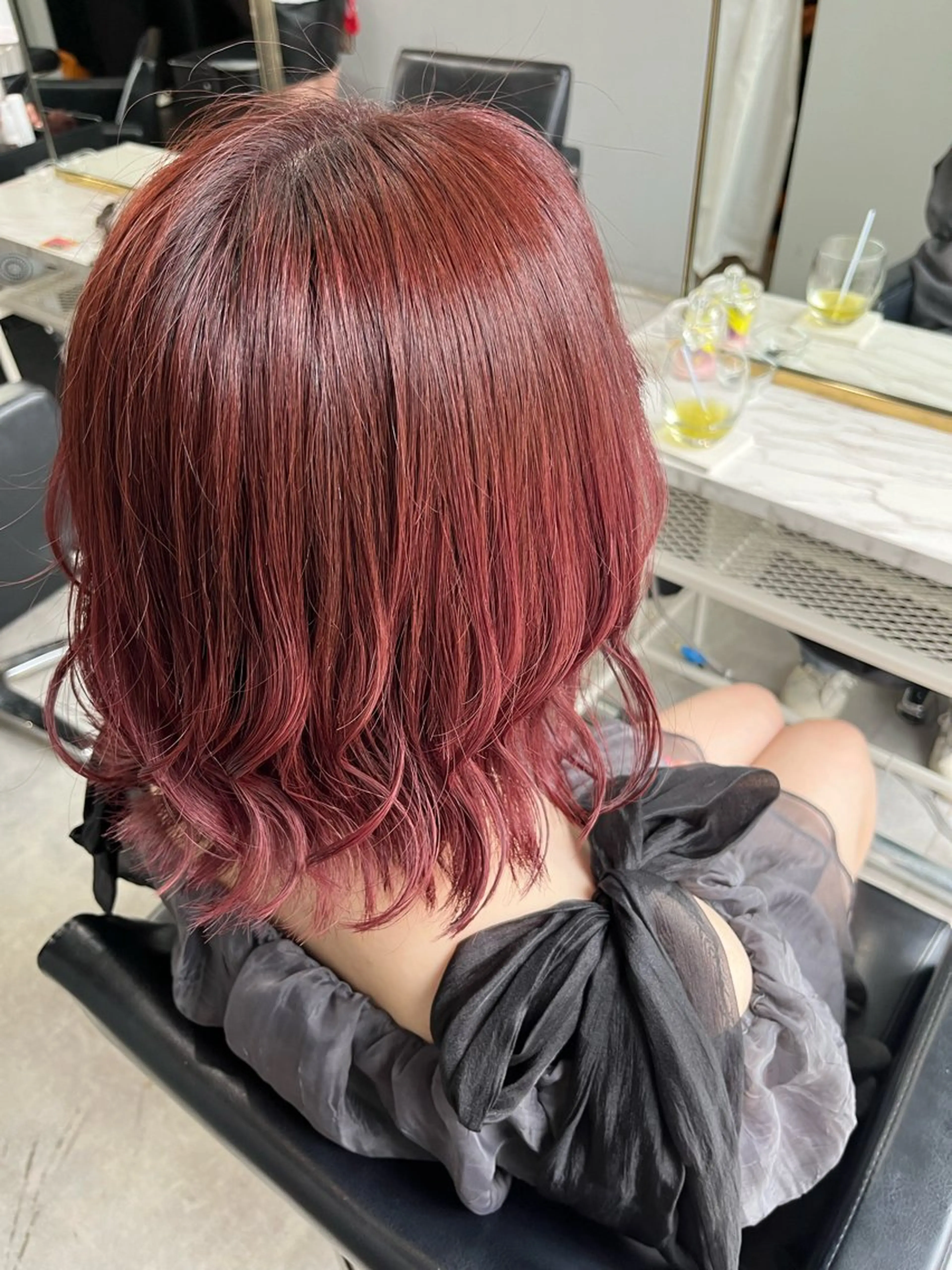 ミディアム カラー カット ヘアカラー トリートメント ヘアセット 🎀透明感 カラー🎀ミズキのヘアスタイル