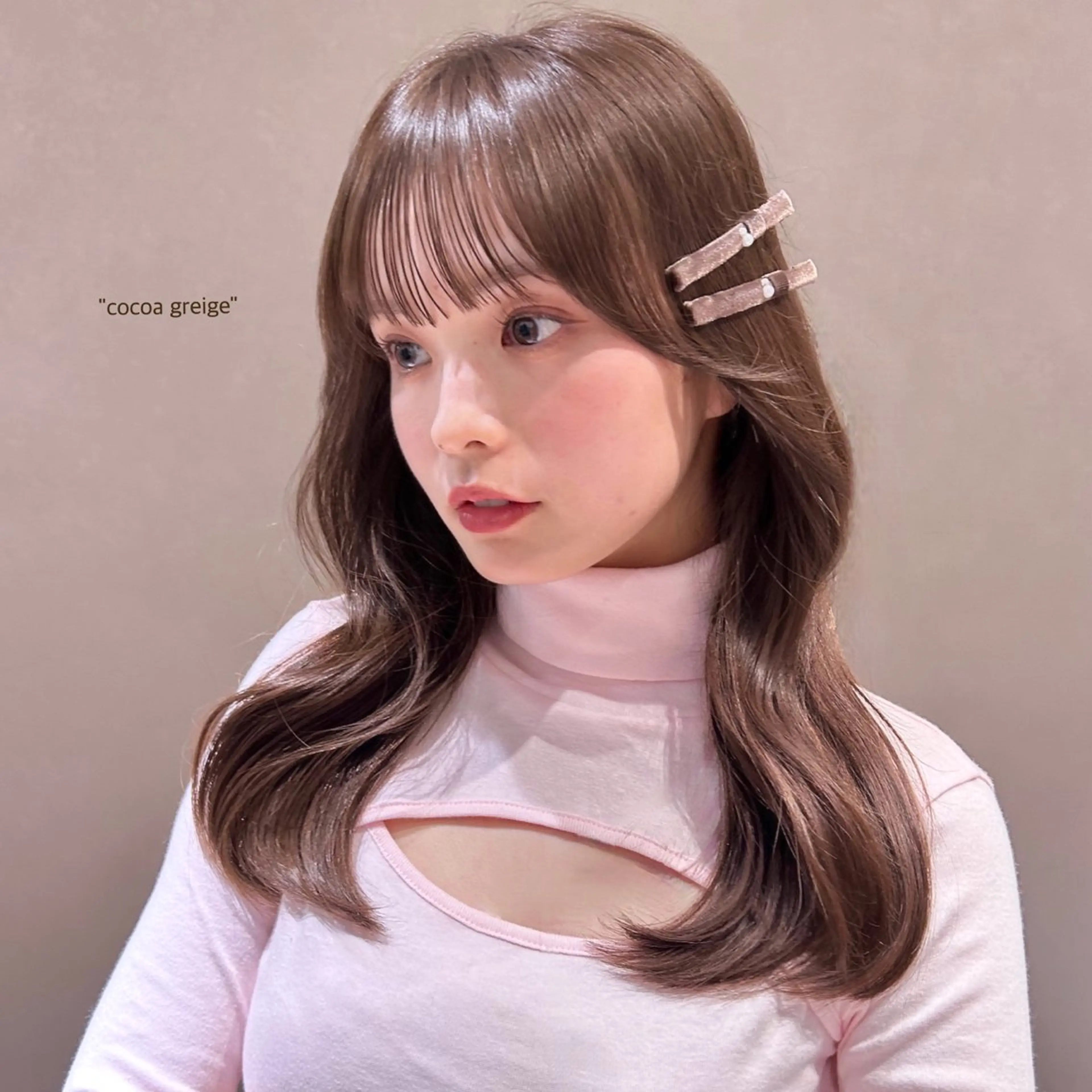 セミロング 顔周りカット ミディアムヘア Chifumiのヘアスタイル