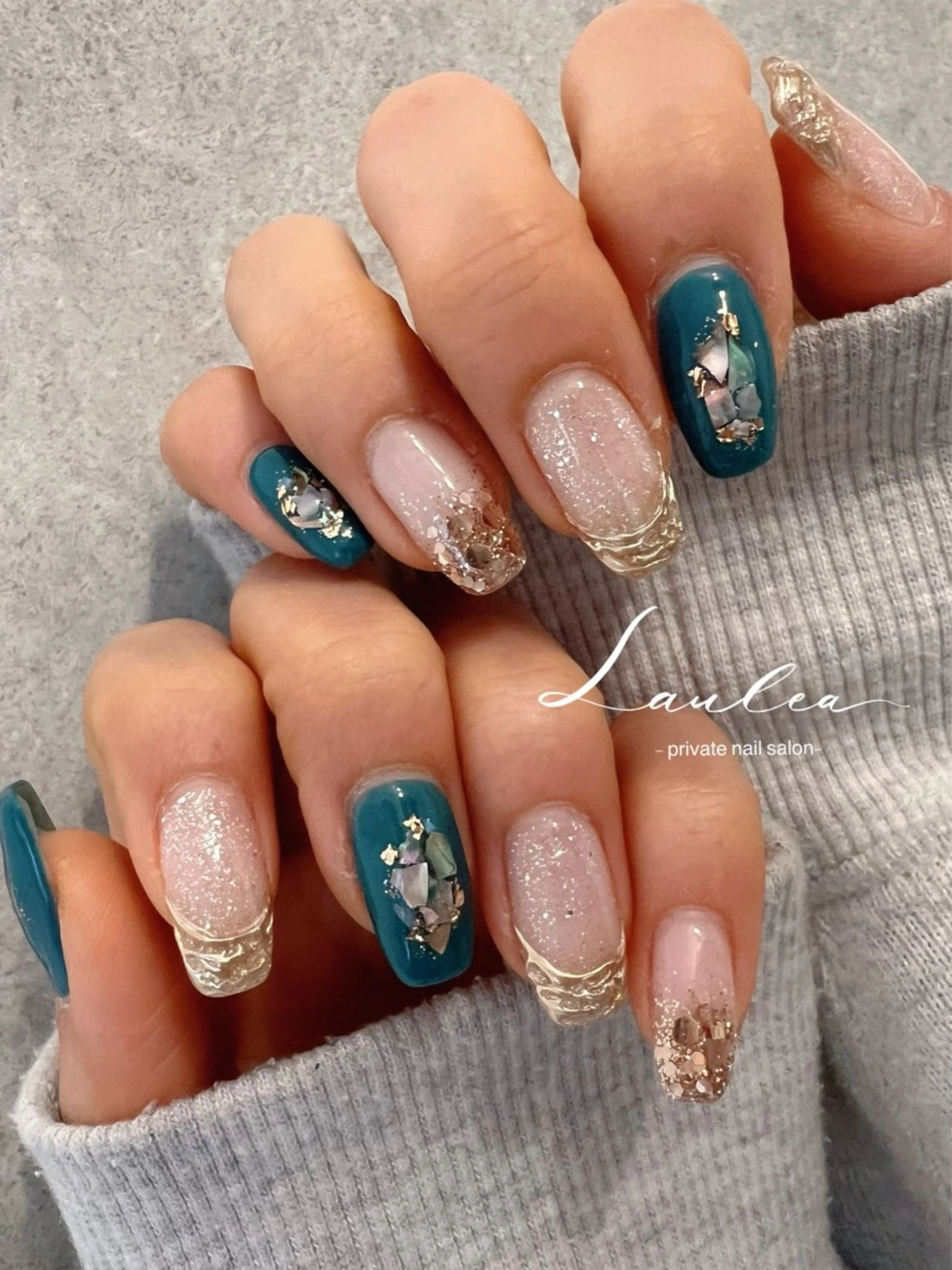 ネイル フットネイル ジェルネイル 韓国ネイル ミラーネイル ニュアンスネイル ハンドネイル nail salon Lauleaのネイルデザイン