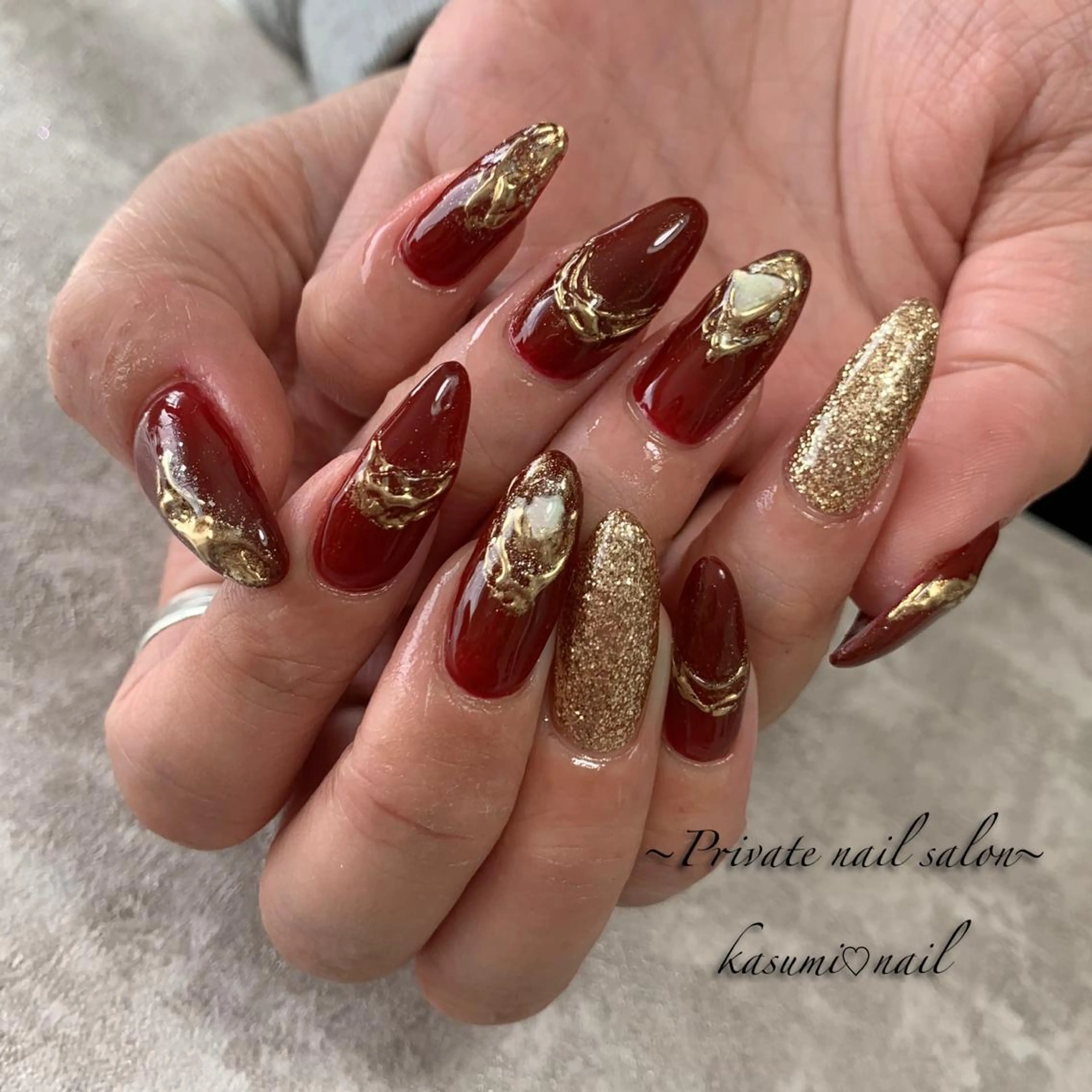 ネイル マグネットネイル ミラーネイル ニュアンスネイル KASUMI♡ Nailのネイルデザイン