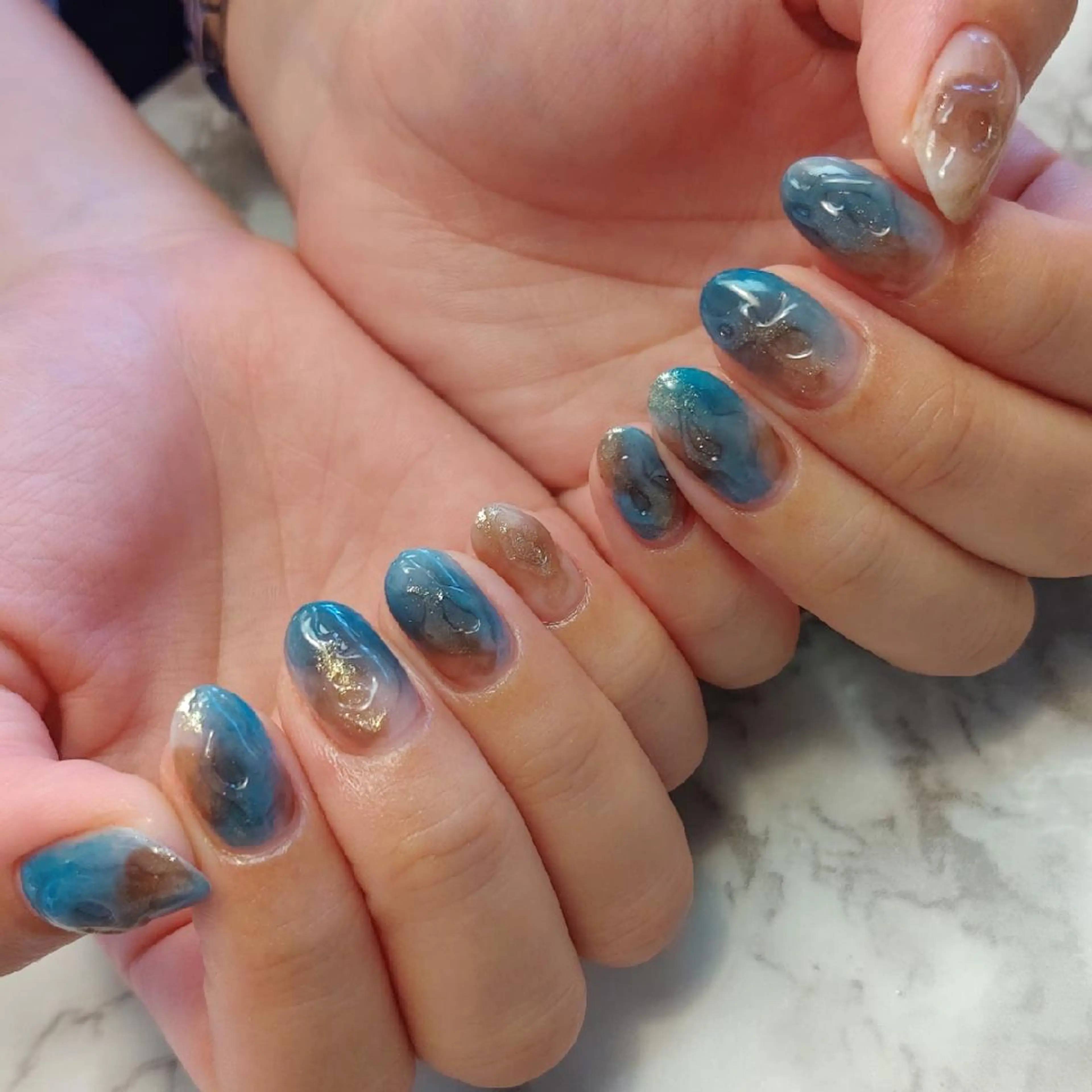 ネイル ニュアンスネイル ジェヌインネイル 河内のネイルデザイン