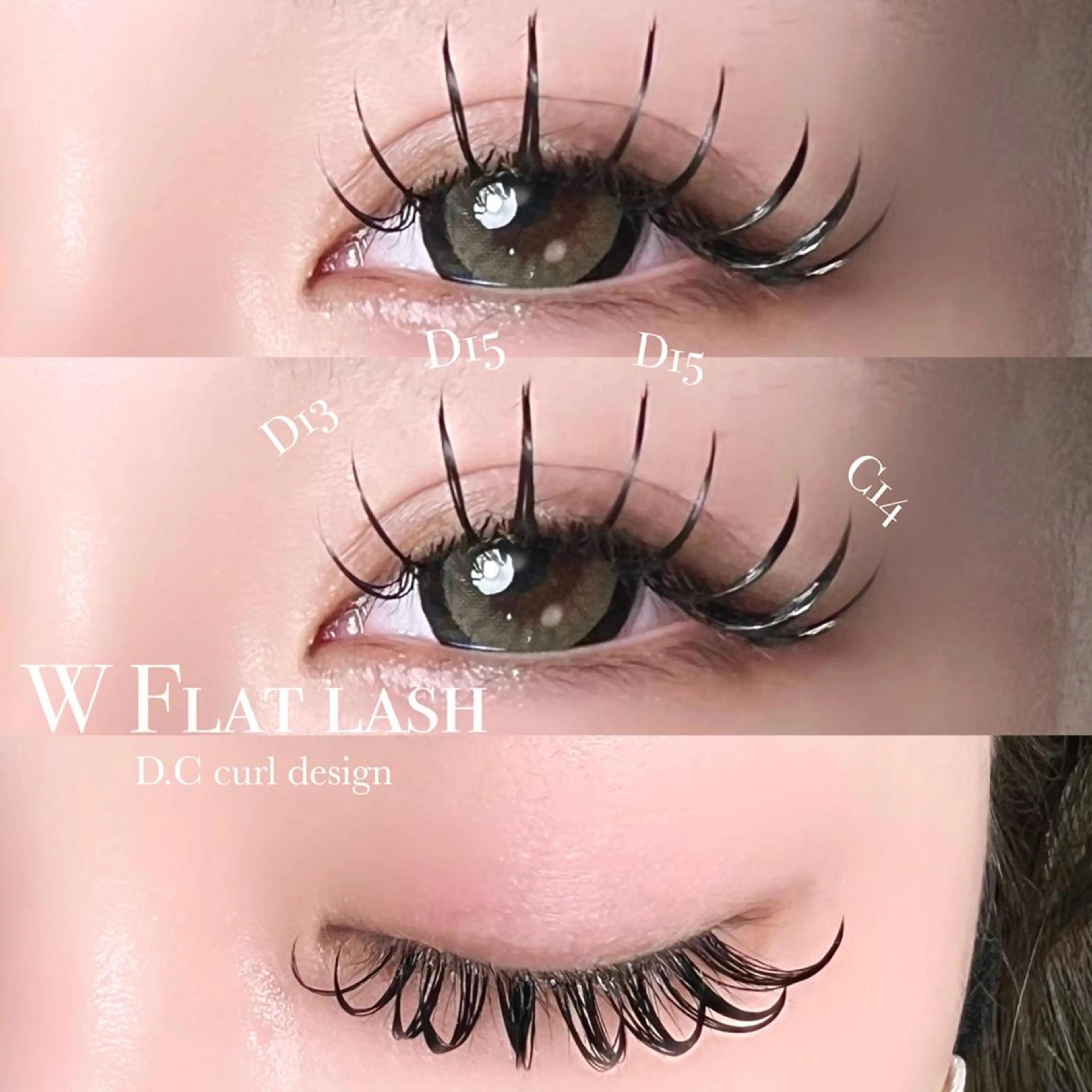 マツエク・マツパ フラットラッシュ ＲＥＢＥＳＴ ｅｙｅｌａｓｈのマツエク・マツパデザイン