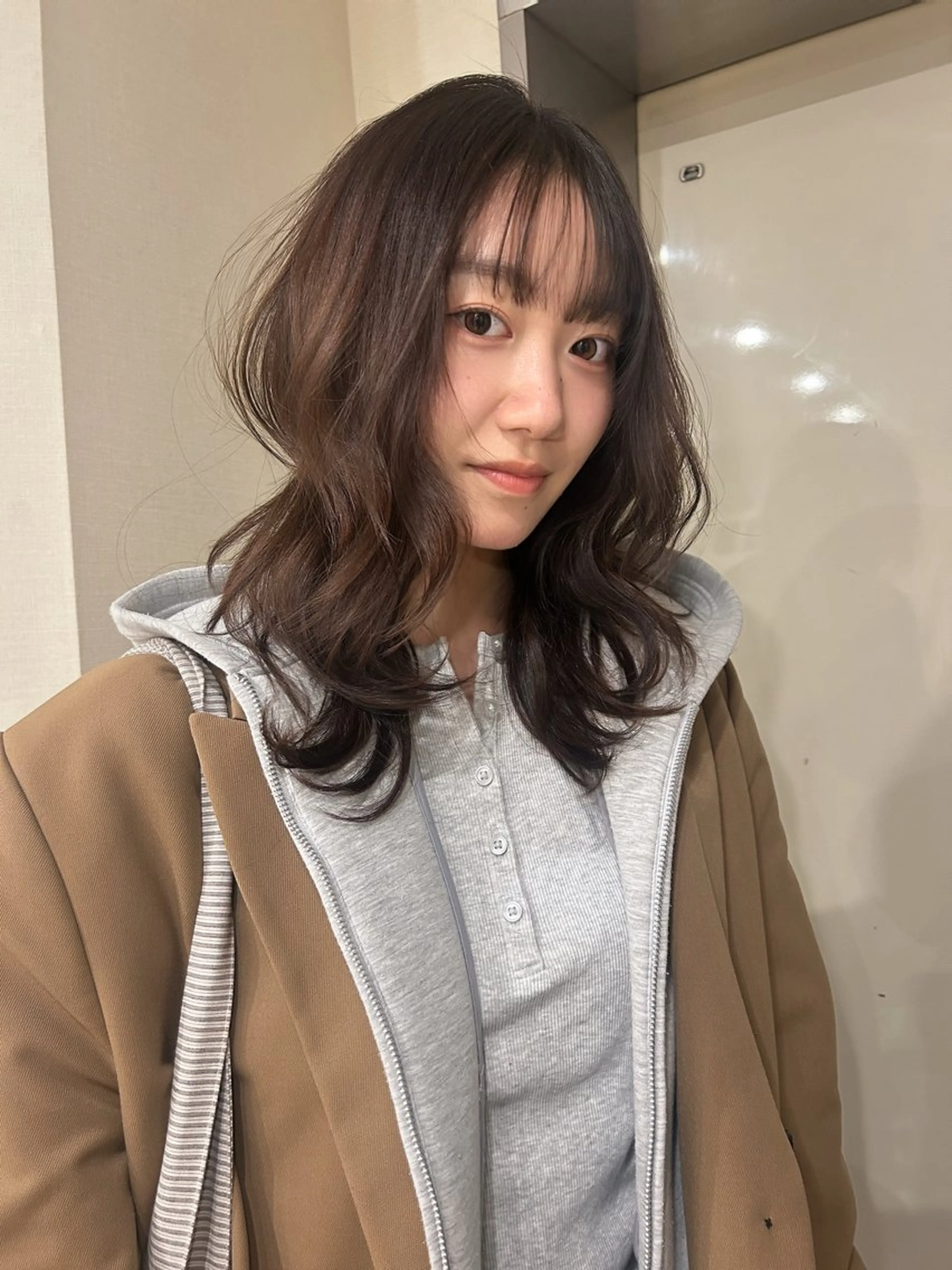セミロング レイヤーカット カット hair&eye🎀 /momoKaのヘアスタイル