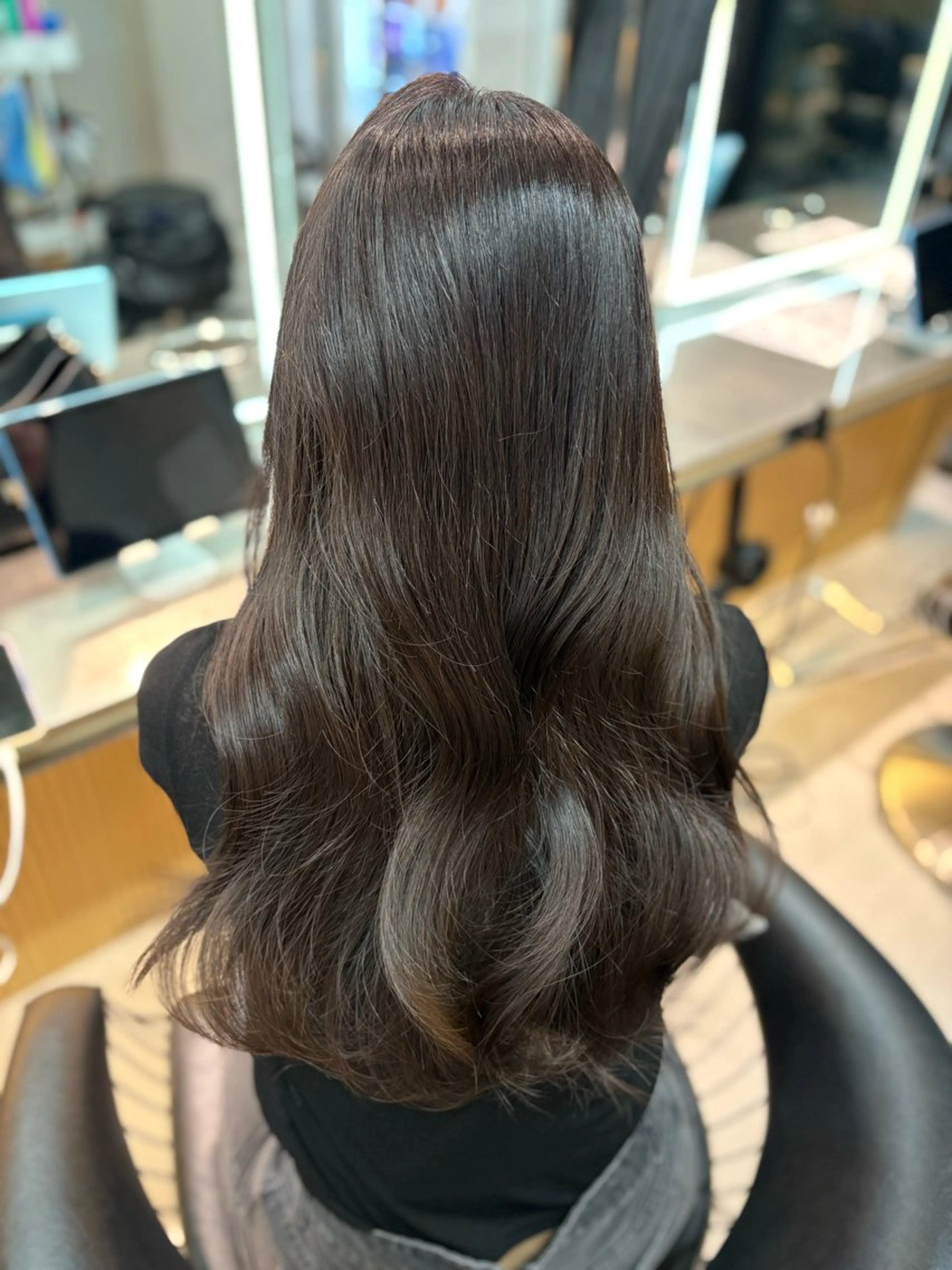 ロング カラー カット ヘアカラー トリートメント yui🎀ブリーチ なしベージュ／博多のヘアスタイル