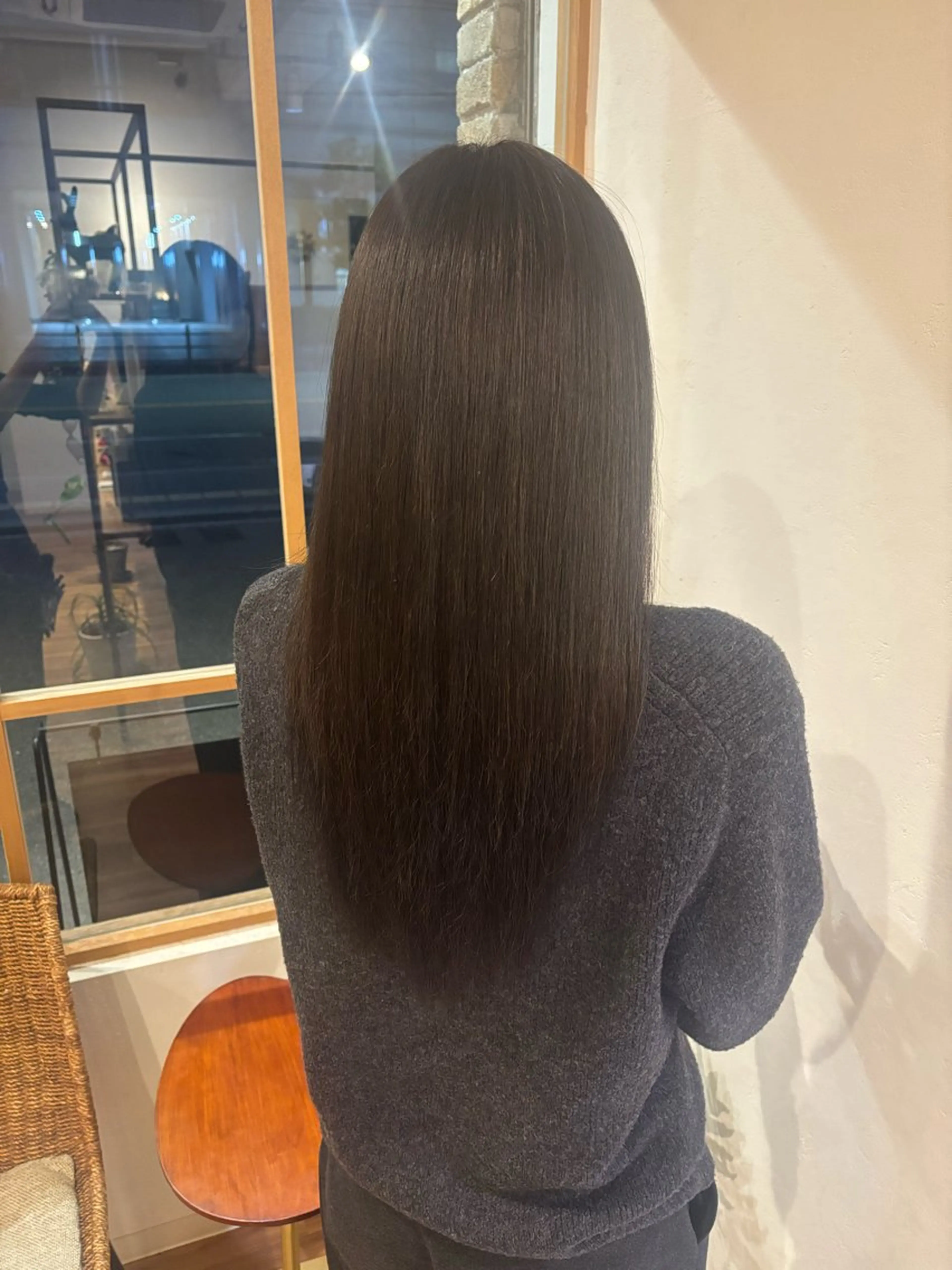 カラー アッシュ オレンジ 永山 日菜のヘアスタイル