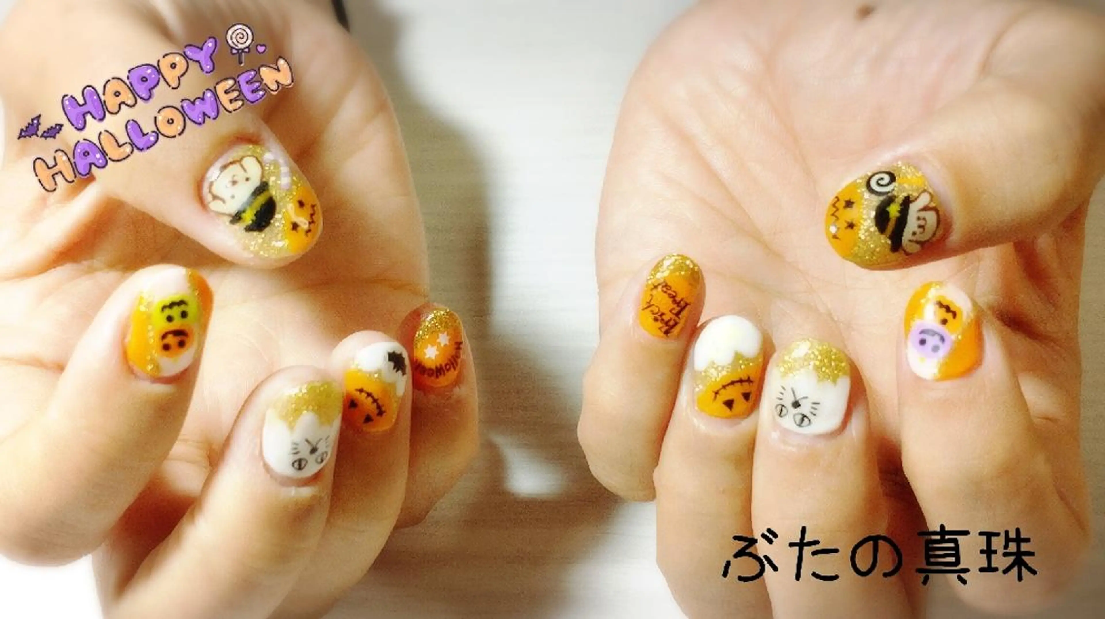 ネイル ハロウィン ハンドネイル 林 珠里のネイルデザイン