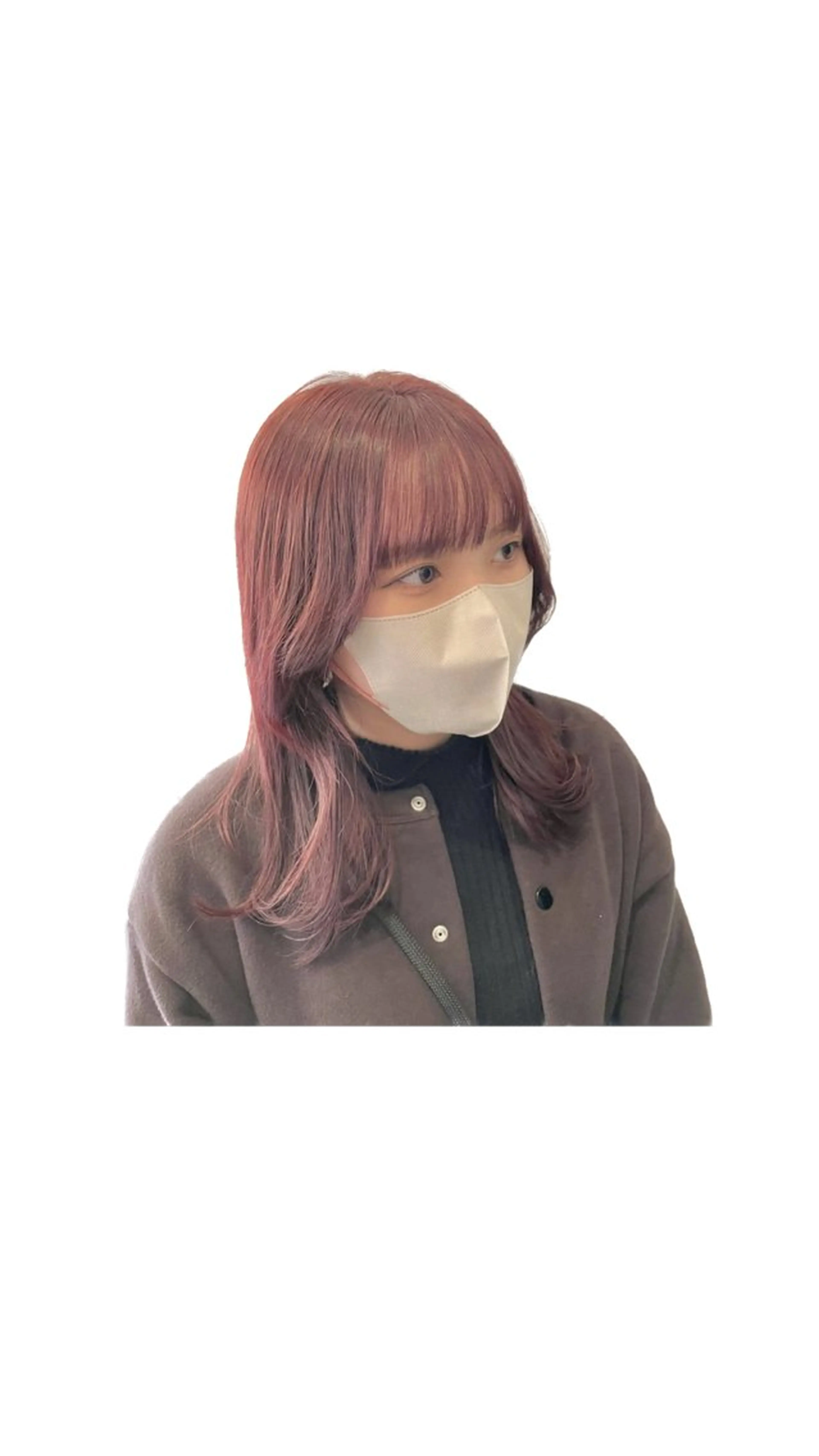 セミロング カラー ラベンダーカラー ピンクカラー ピンクラベンダー カット ヘアカラー トリートメント ナチュラル＆ラフヘア 松尾 凌のヘアスタイル