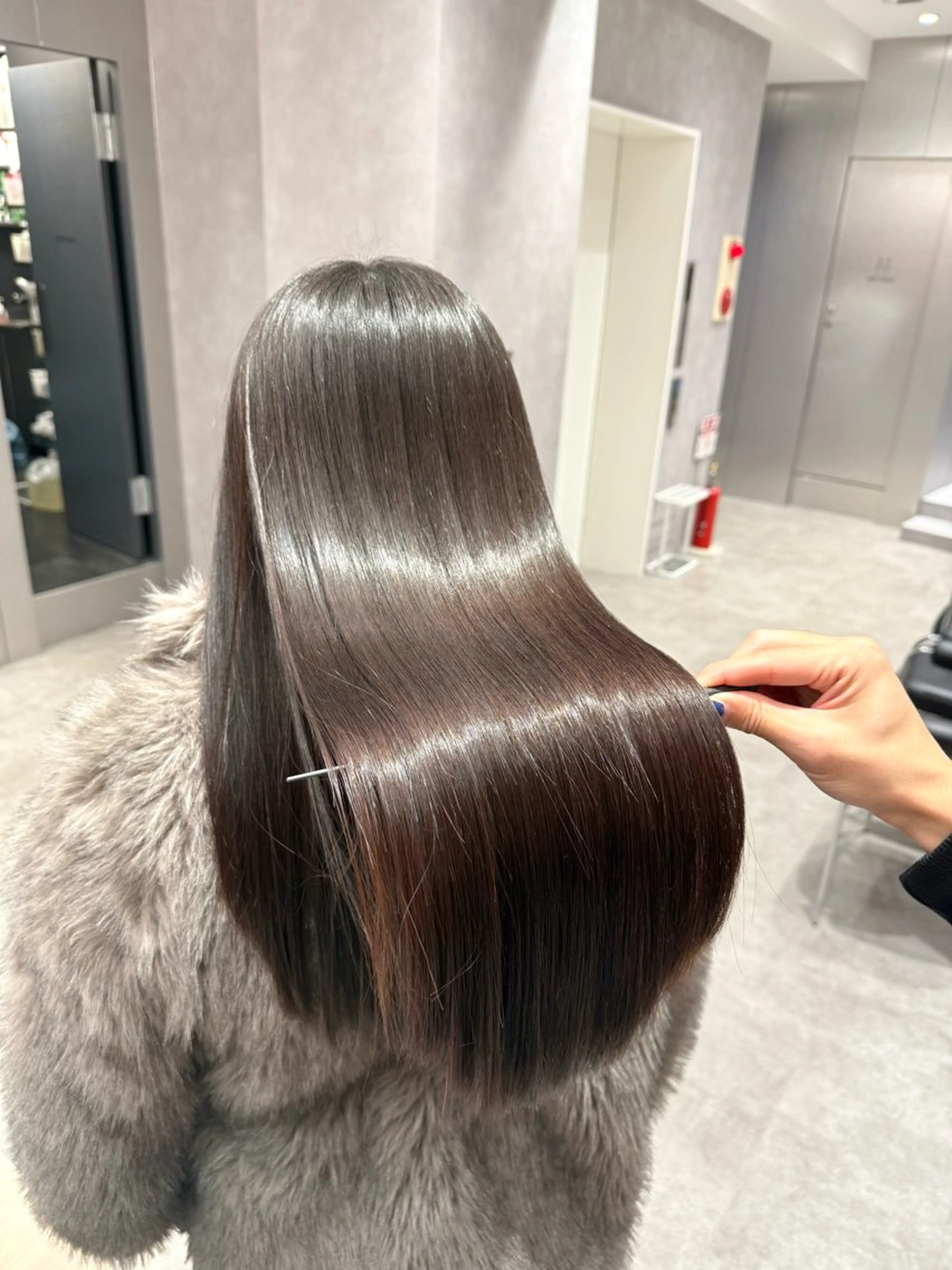 ロング カラー パーマ ヘアアレンジ 縮毛矯正 トリートメント 縮毛矯正/髪質改善/ ブリーチ毛/木元渓太のヘアスタイル