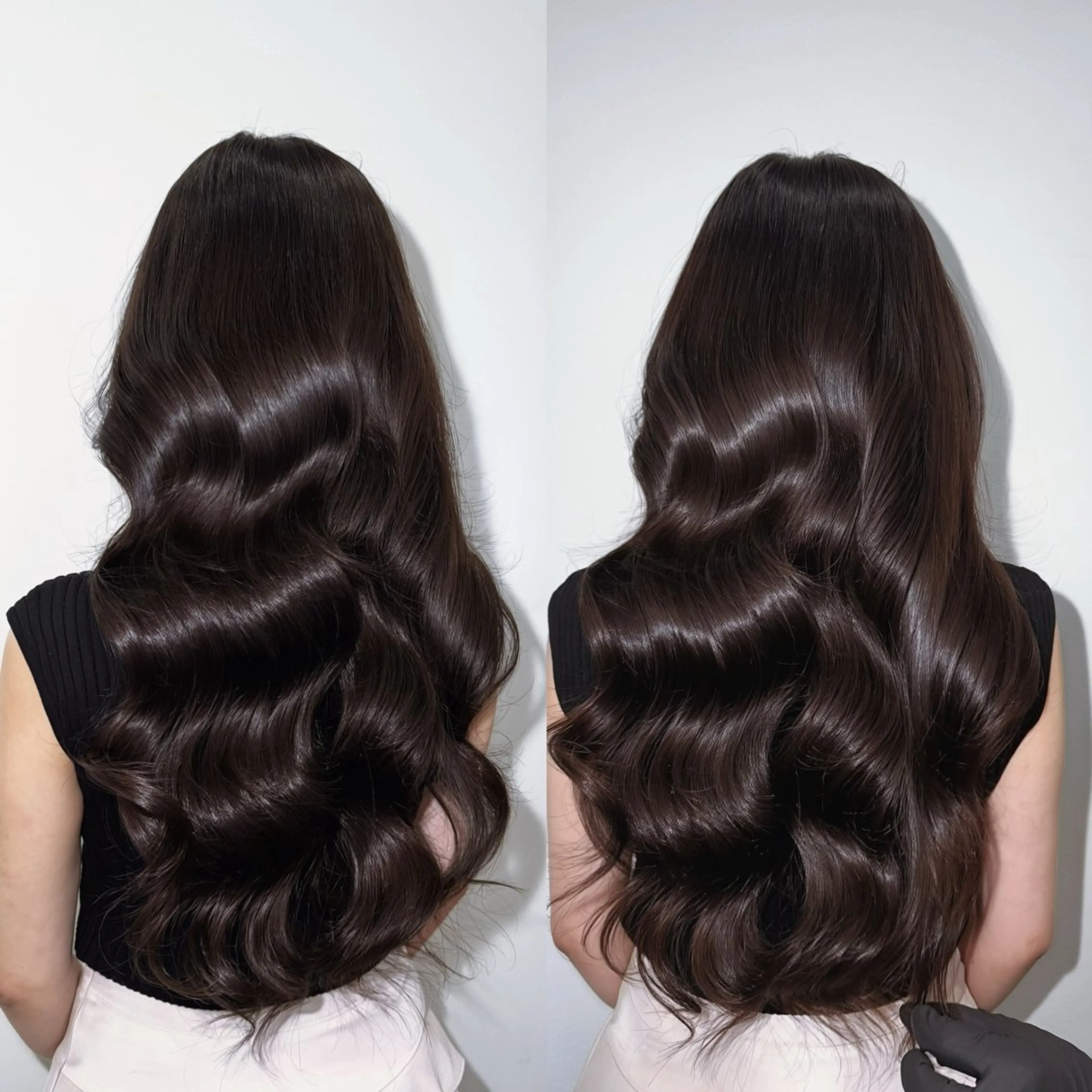 ロング 韓国風ヘア ロング エクステ エクステ＆カラー専門 羽エクステ　新大久保のヘアスタイル
