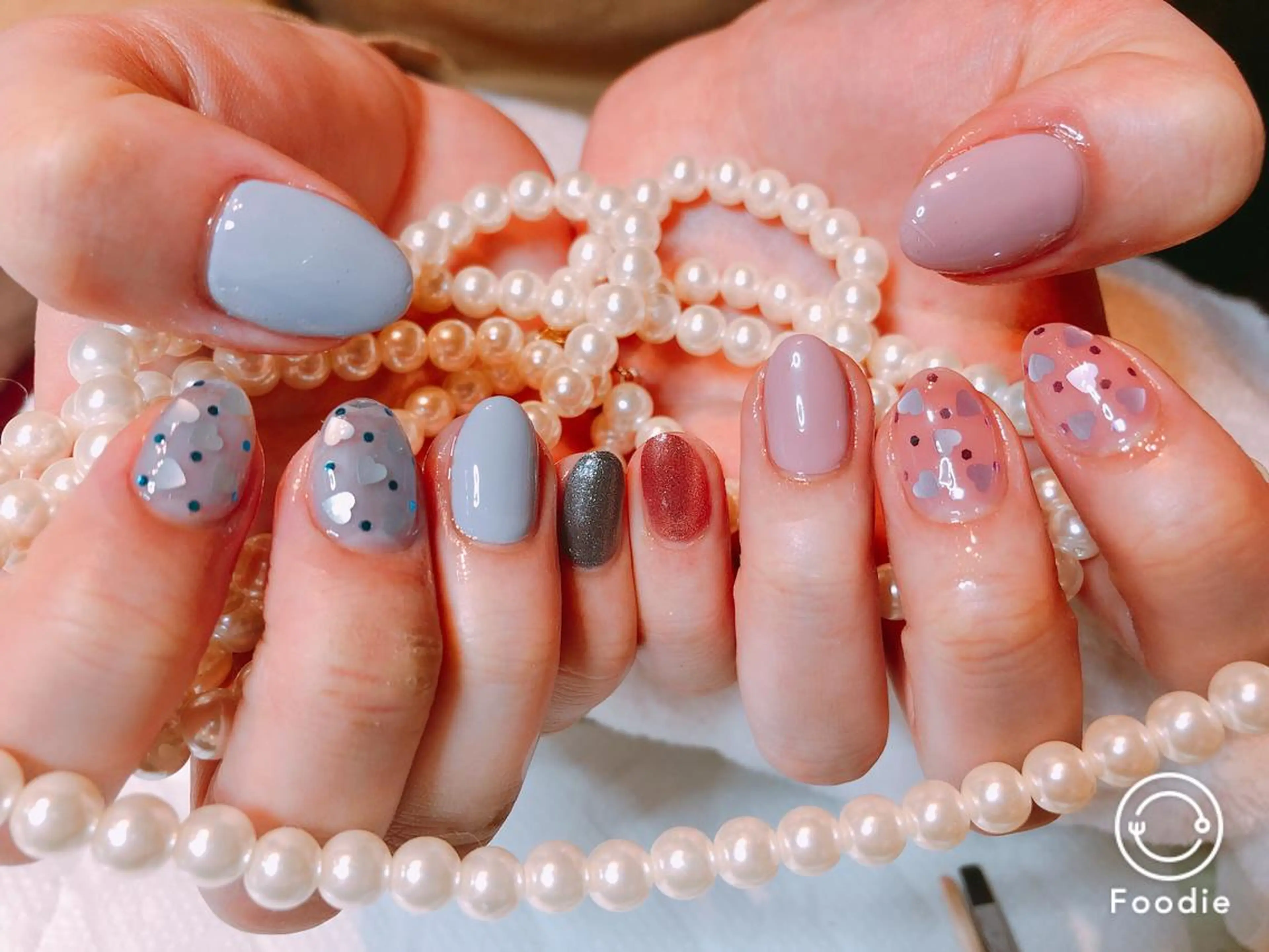 ミディアム ネイル 長さ出し専門 nynaのネイルデザイン