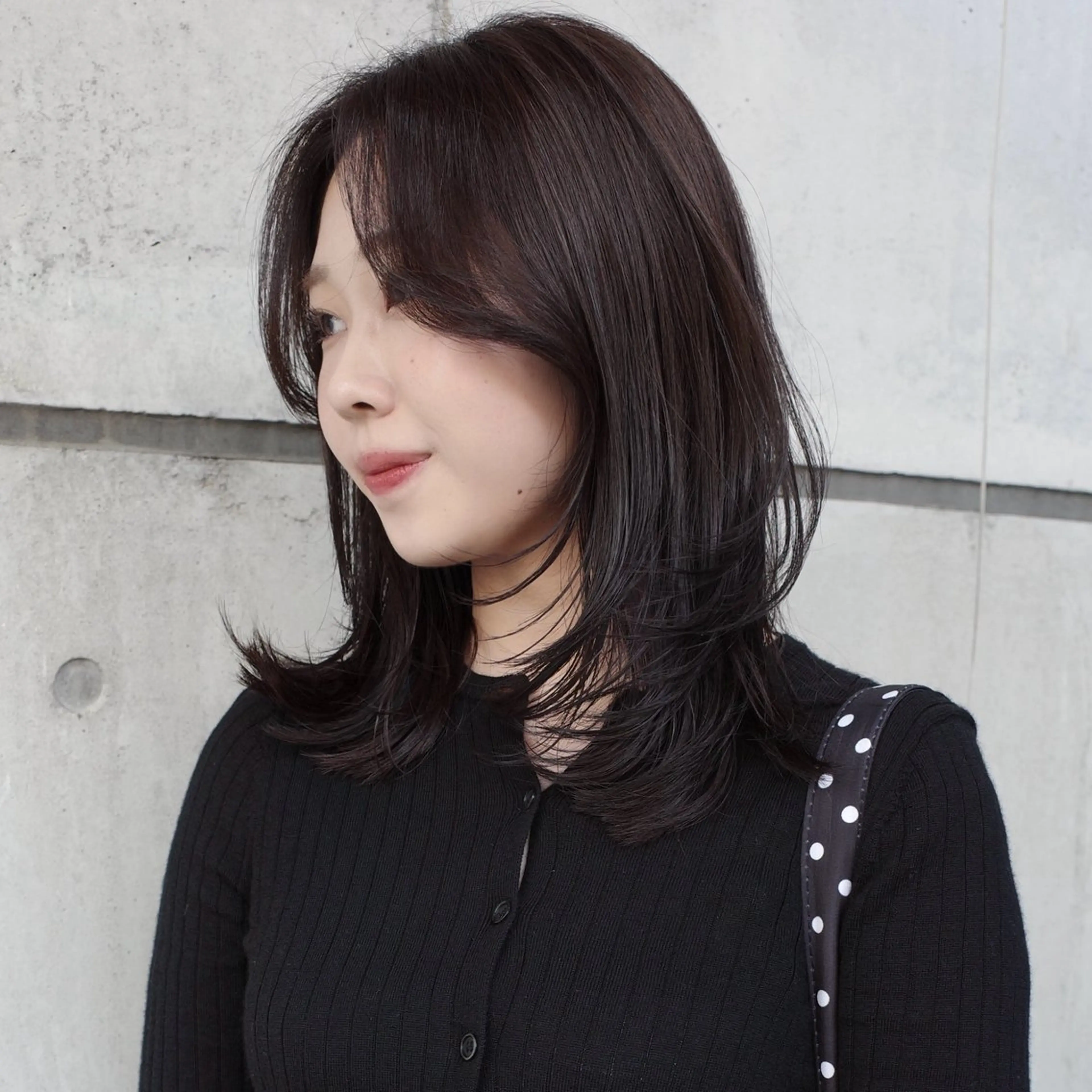 ミディアム カラー ベージュカラー 透明感カラー グレージュ レイヤーカット カット ヘアカラー トリートメント nonoka オリーブ/レイヤーのヘアスタイル