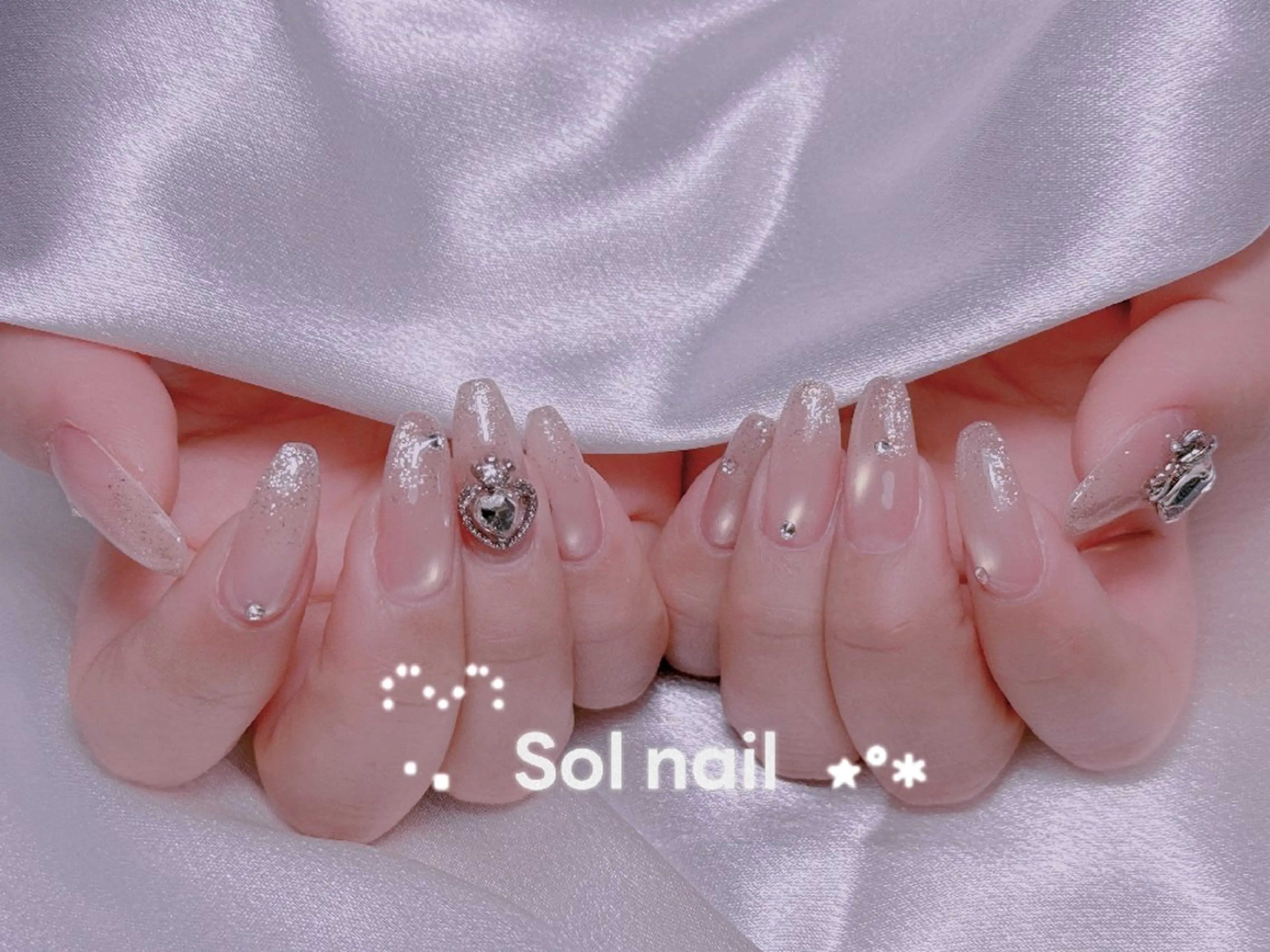 ネイル 成人式 ジェルネイル マグネットネイル パラジェル ワンホンネイル Sol Nail ミネのネイルデザイン
