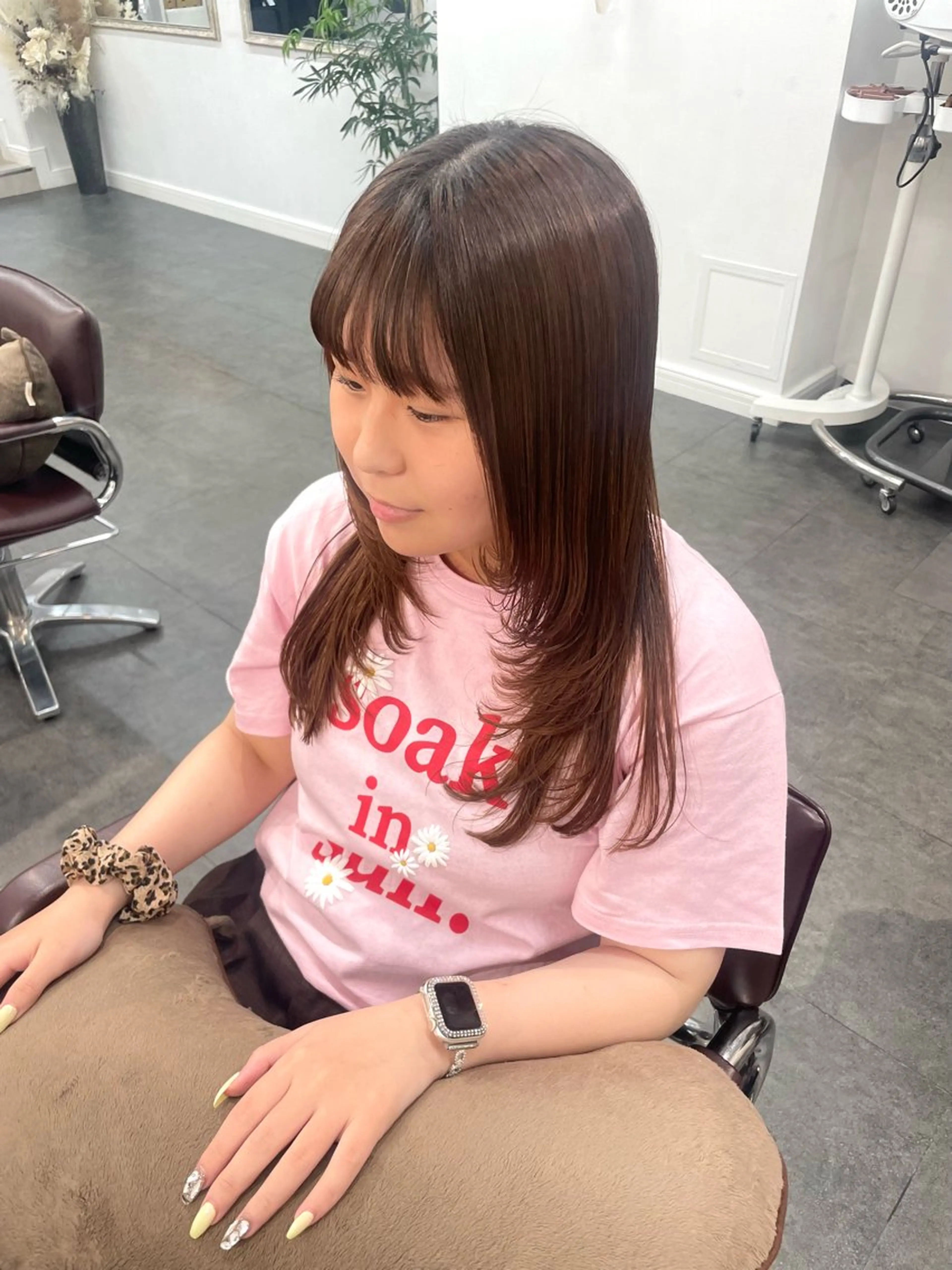 セミロング カラー カット ヘアカラー 野町好花 レイヤー/髪質改善のヘアスタイル