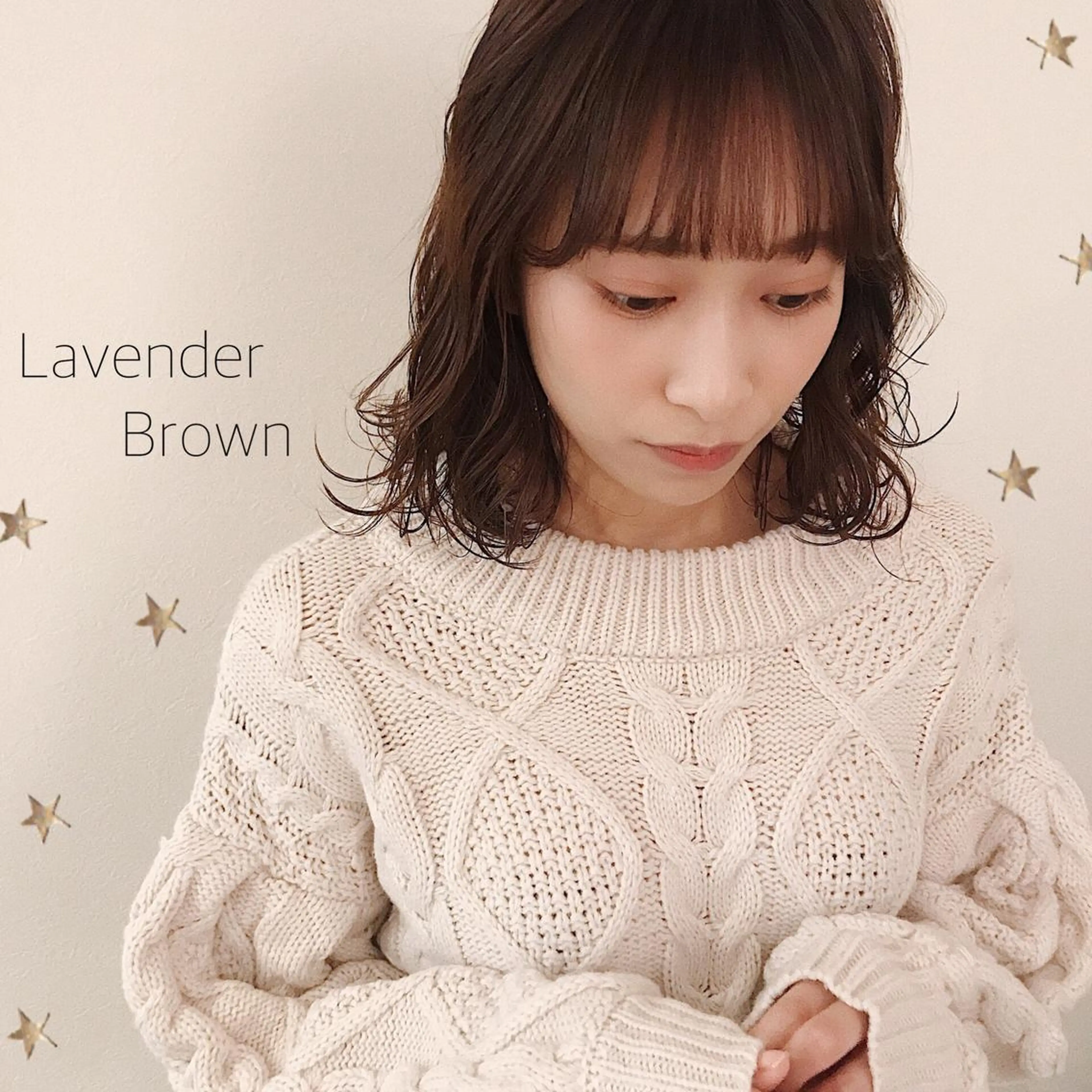 ミディアム カラー カット ヘアカラー 市川 千夏のヘアスタイル