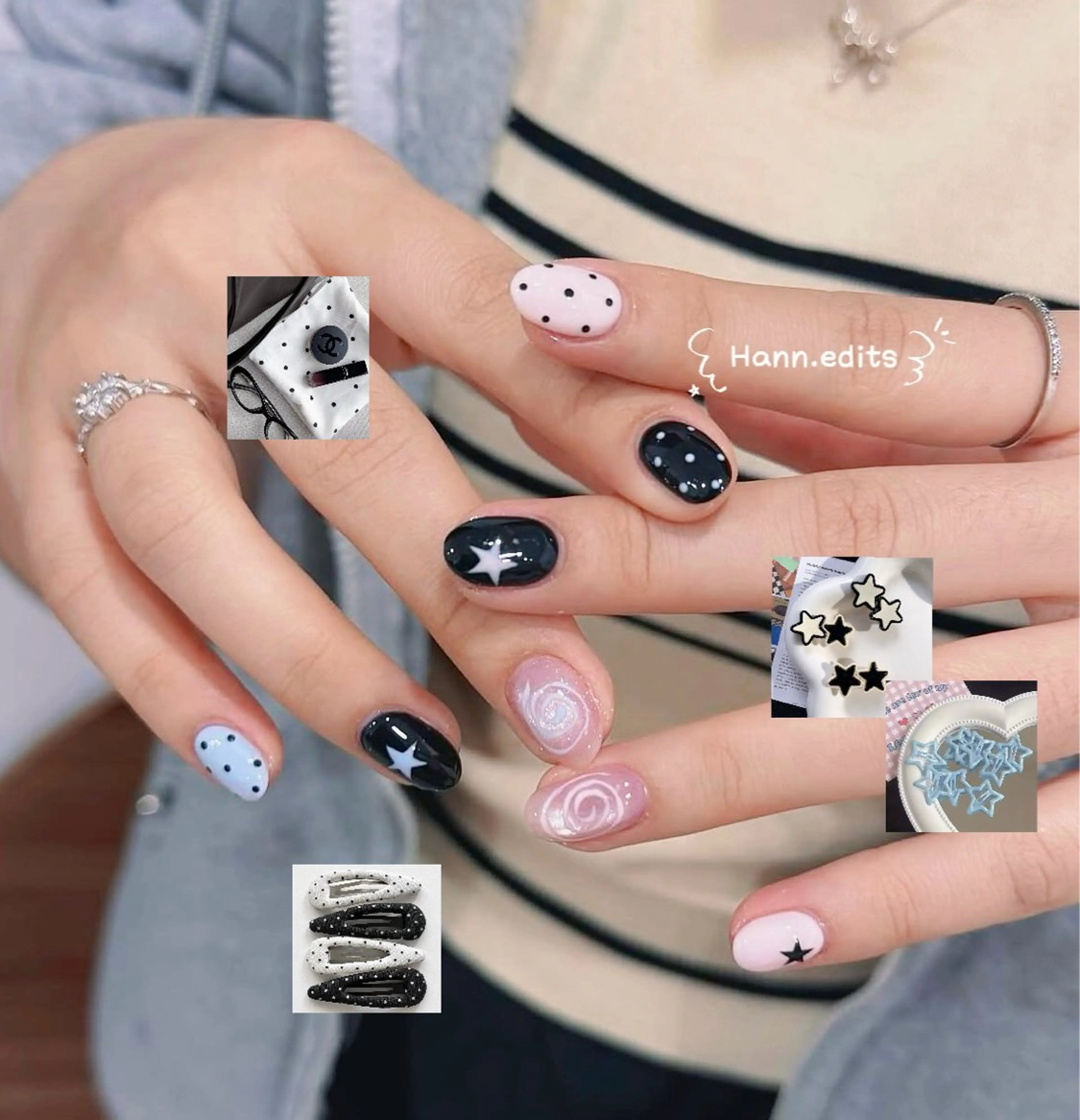 ショート 韓国風ヘア ハンドネイル Aila Nail HanChanのネイルデザイン