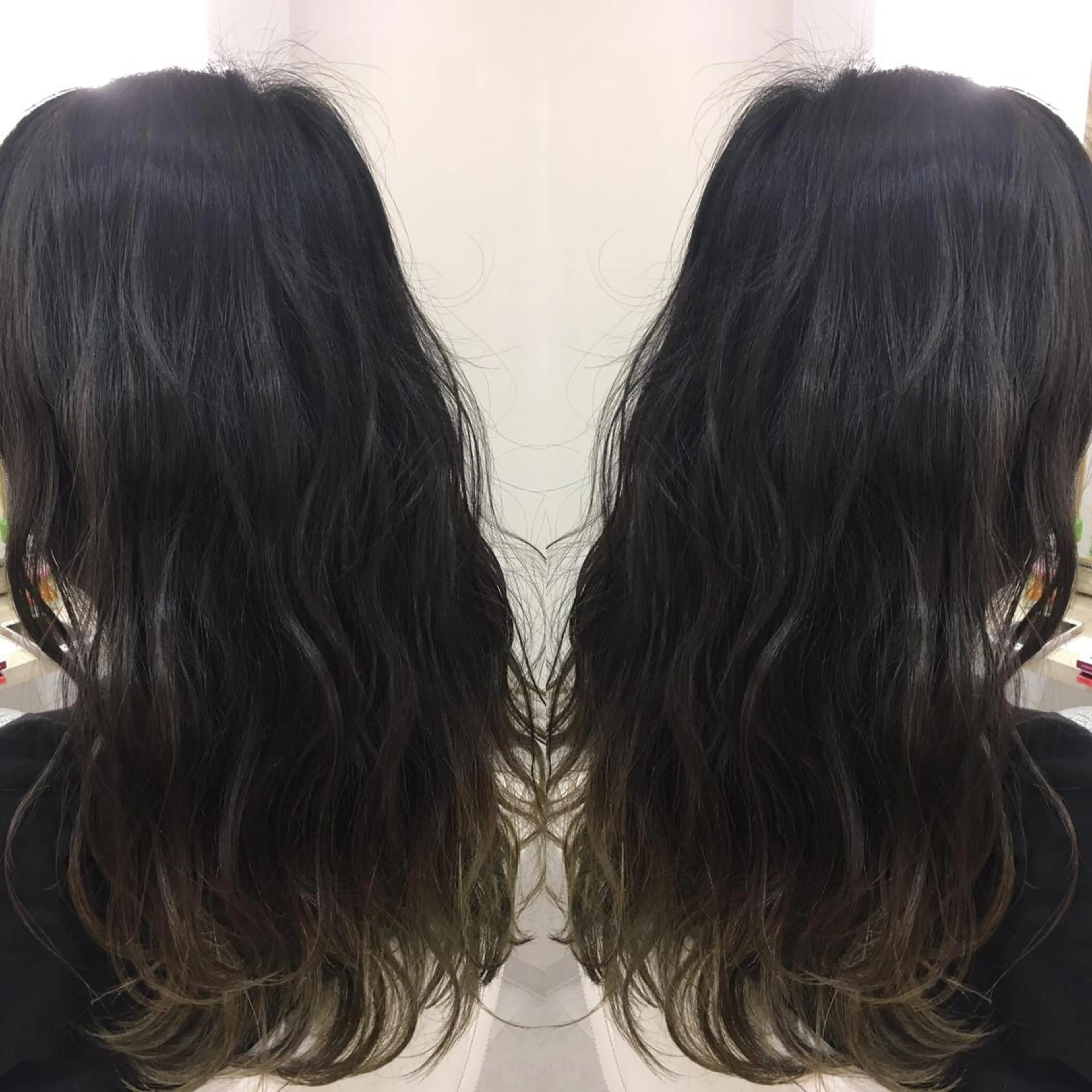 セミロング ロング カラー 髪質改善 中川　翔のヘアスタイル