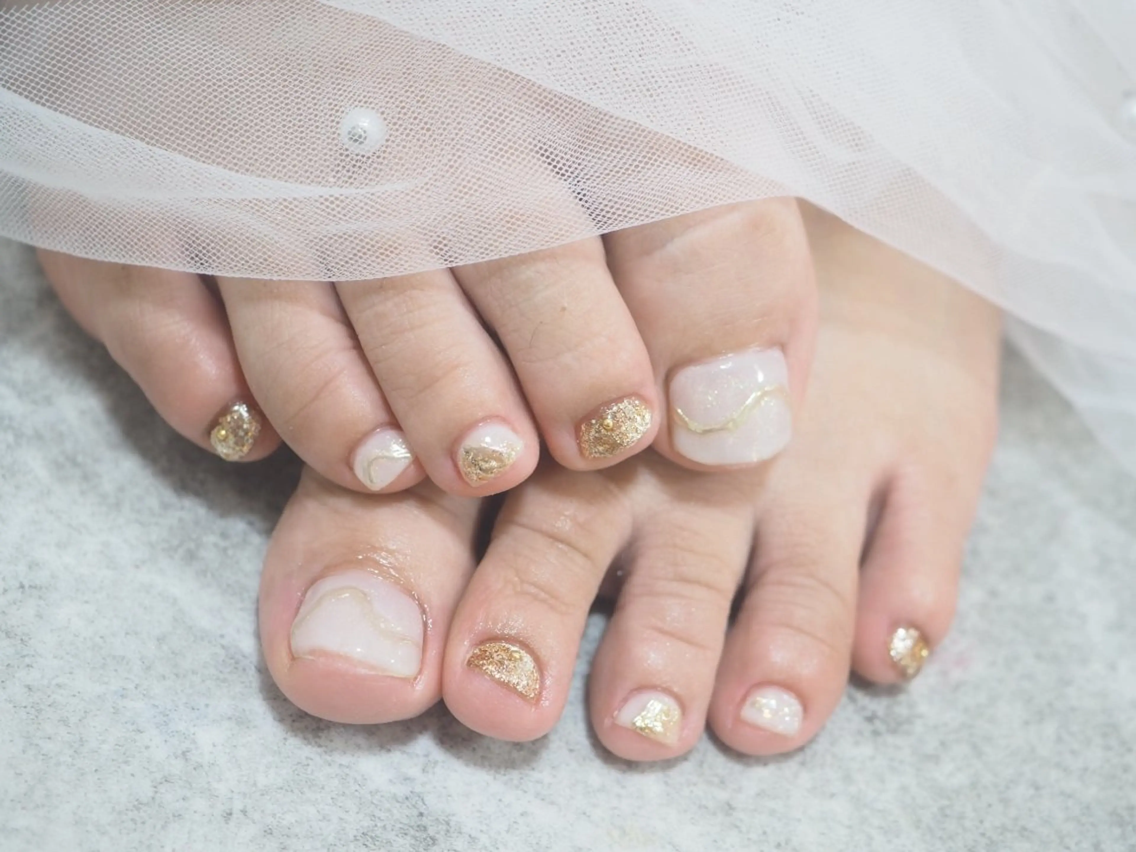 ショート フットネイル 中道 彩花のネイルデザイン