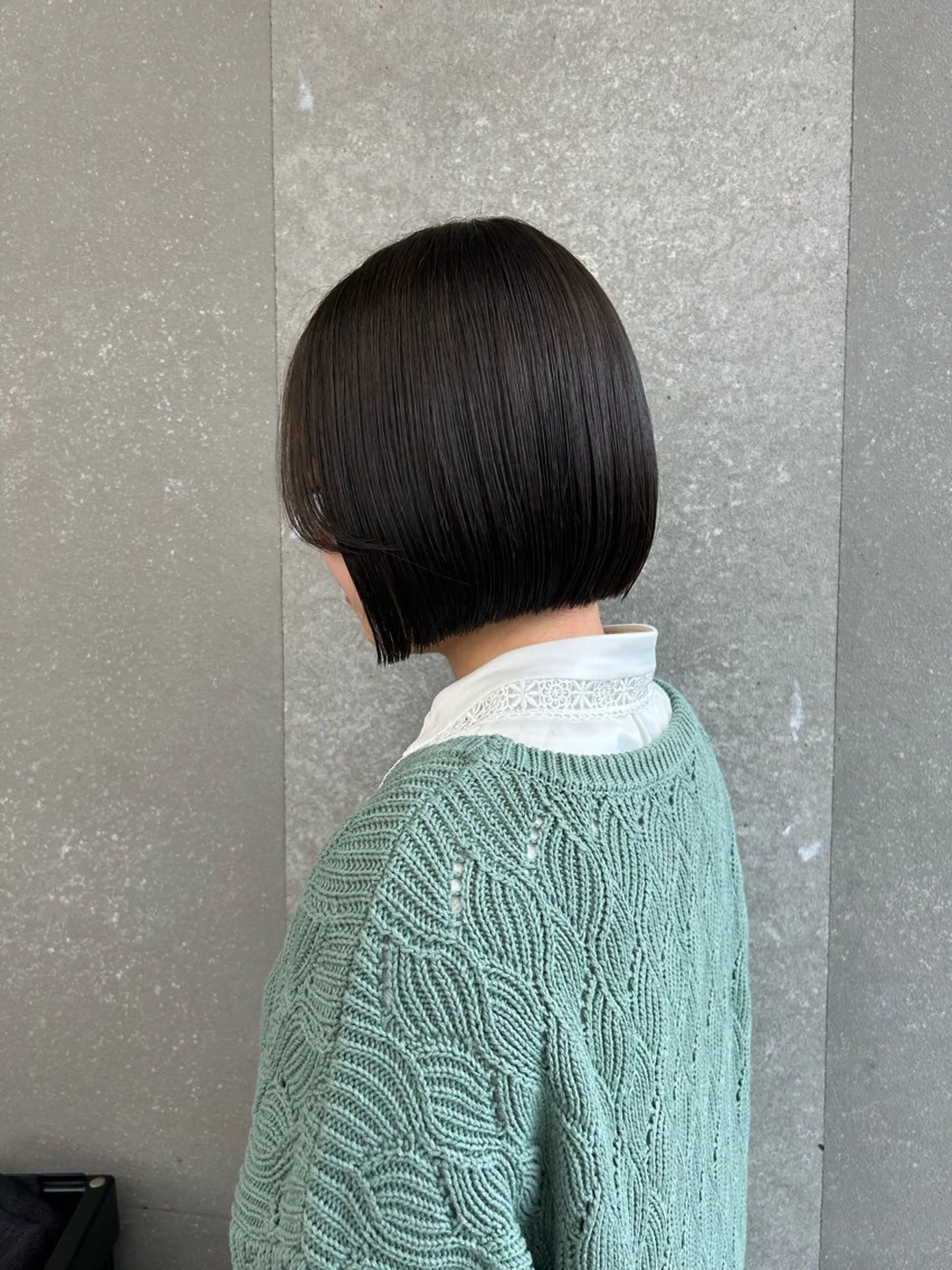 ショート 切りっぱなしボブ ボブ 似合わせカット カット トリートメント 切りっぱなしボブ/ 縮毛矯正/レンのヘアスタイル