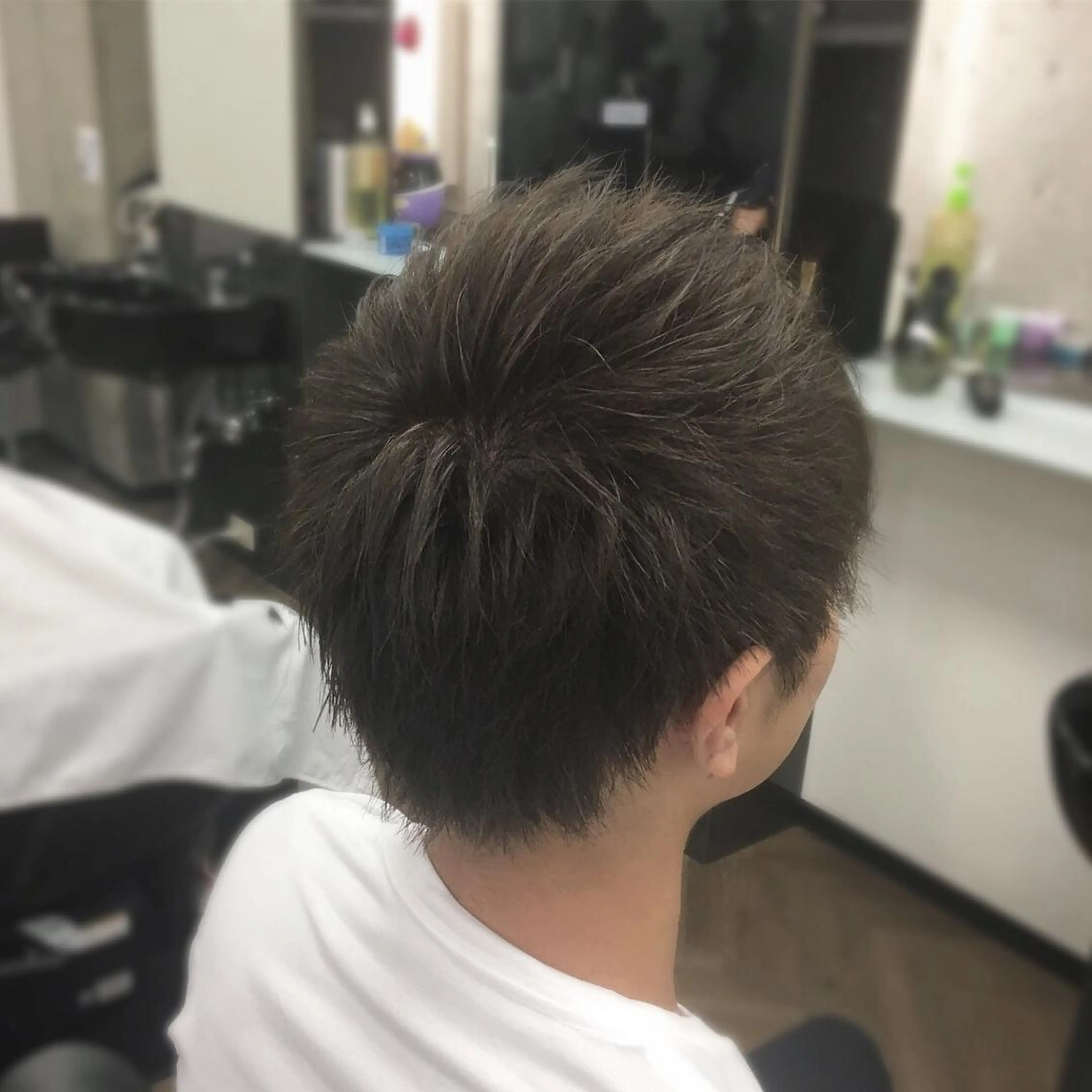 ショート カラー メンズ グレージュ カット ヘアカラー 前田賢生 ご新規様はNGのヘアスタイル