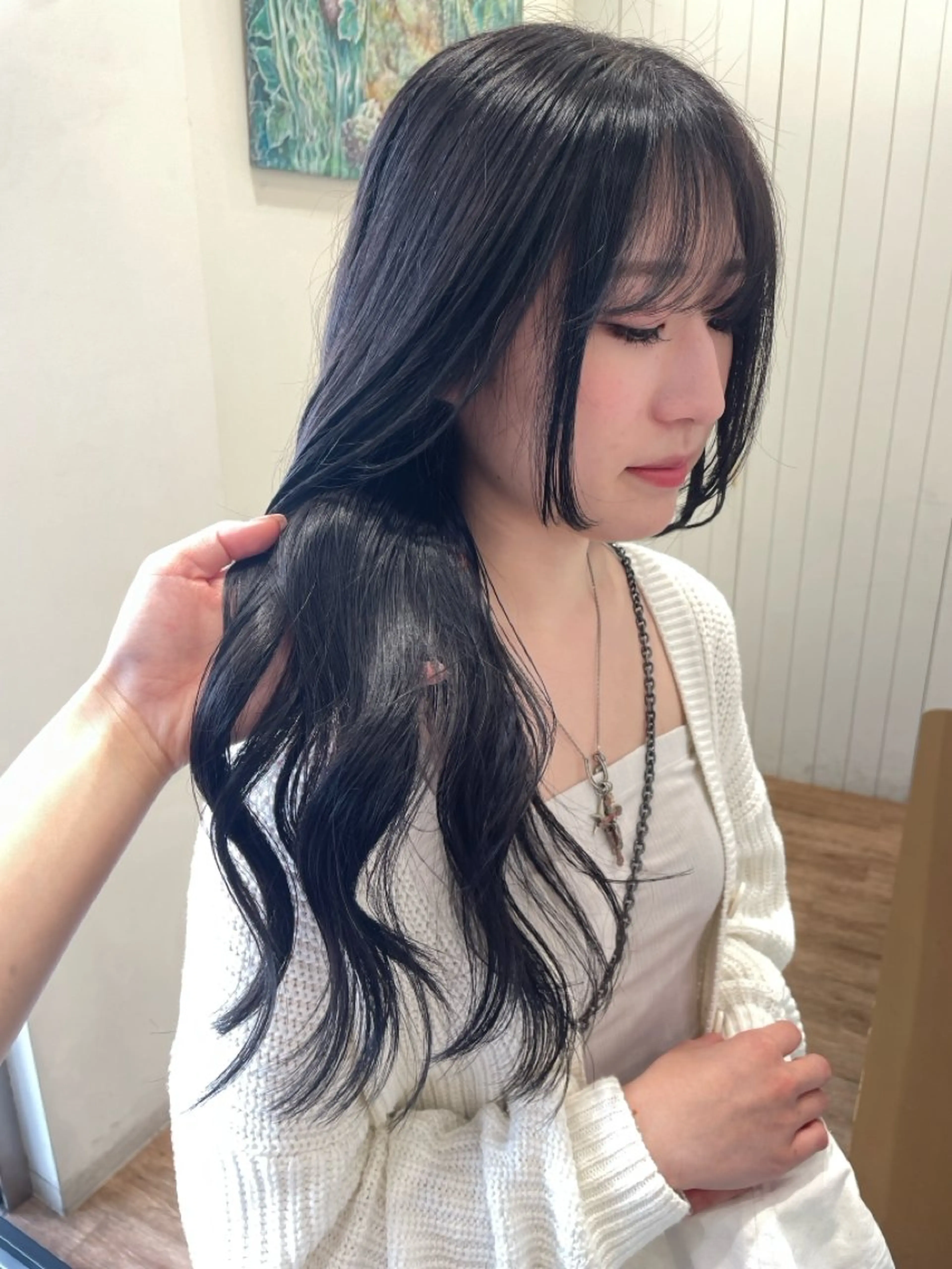 ロング ヘアカラー レイヤー／大宮／韓国 🤍AYA🤍のヘアスタイル