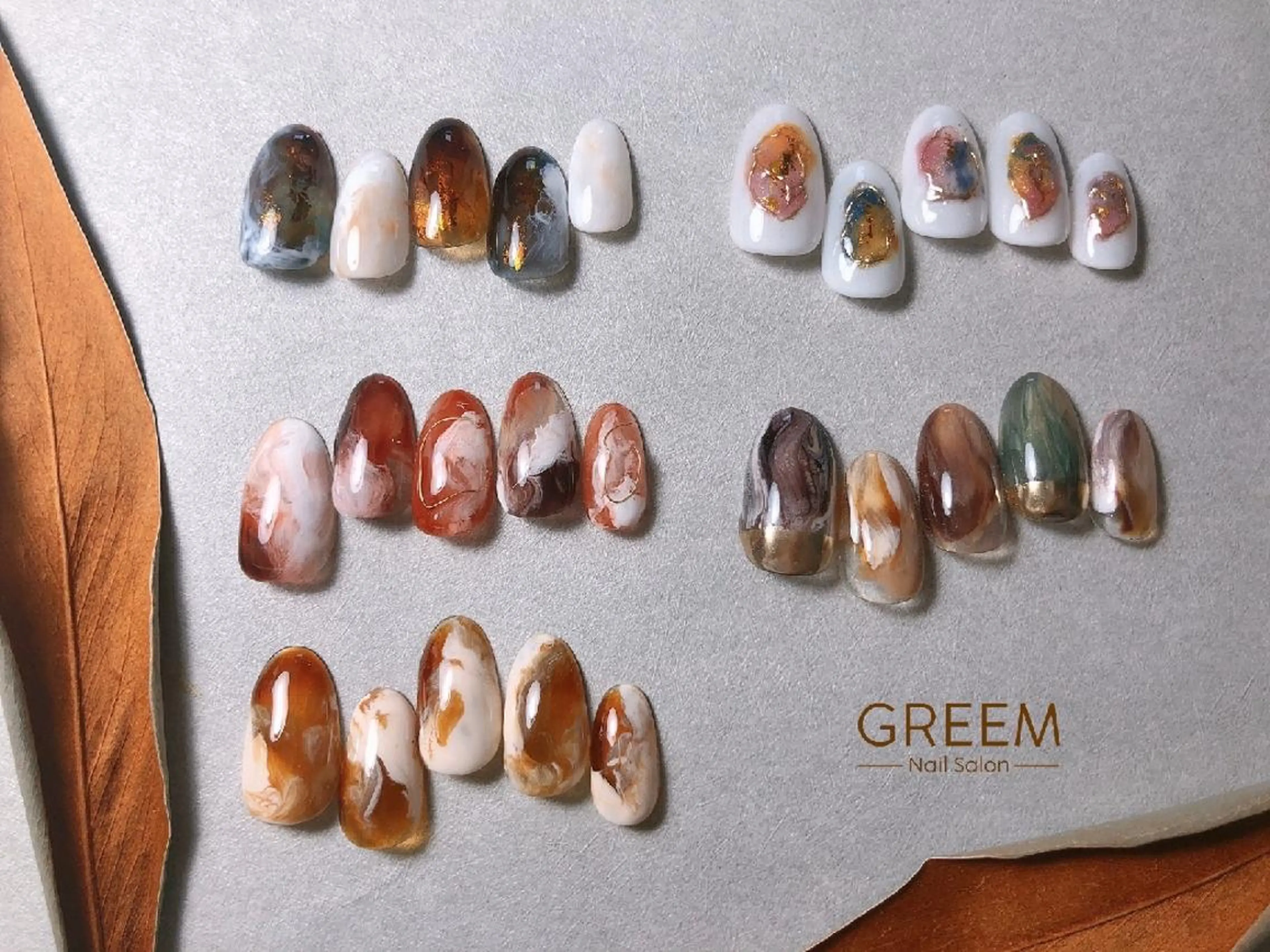 ネイル ジェルネイル マグネットネイル ニュアンスネイル 冬ネイル GREEM グリームのネイルデザイン