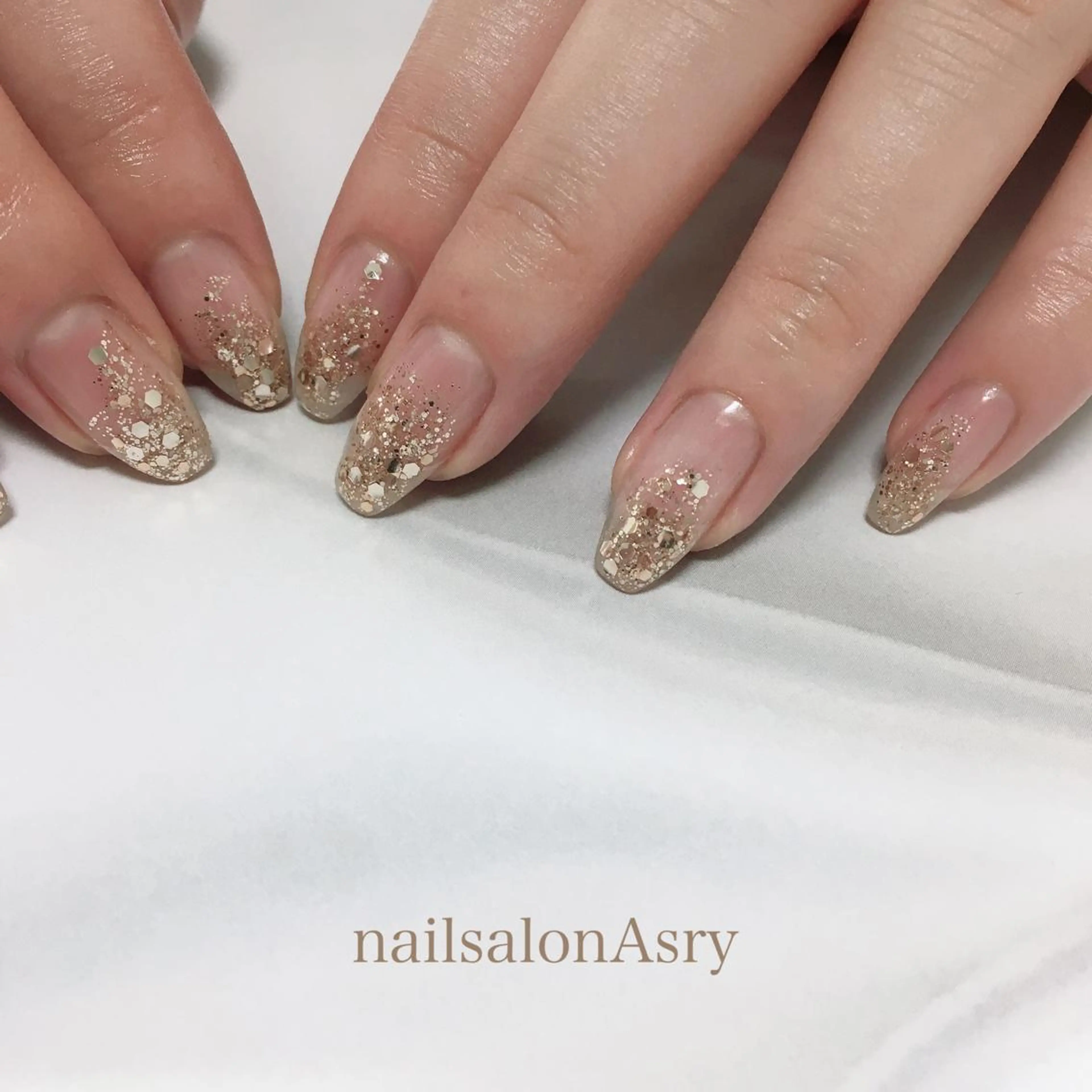 ネイル ラメ(グリッター) ワンカラーネイル nailsalon Asryのネイルデザイン