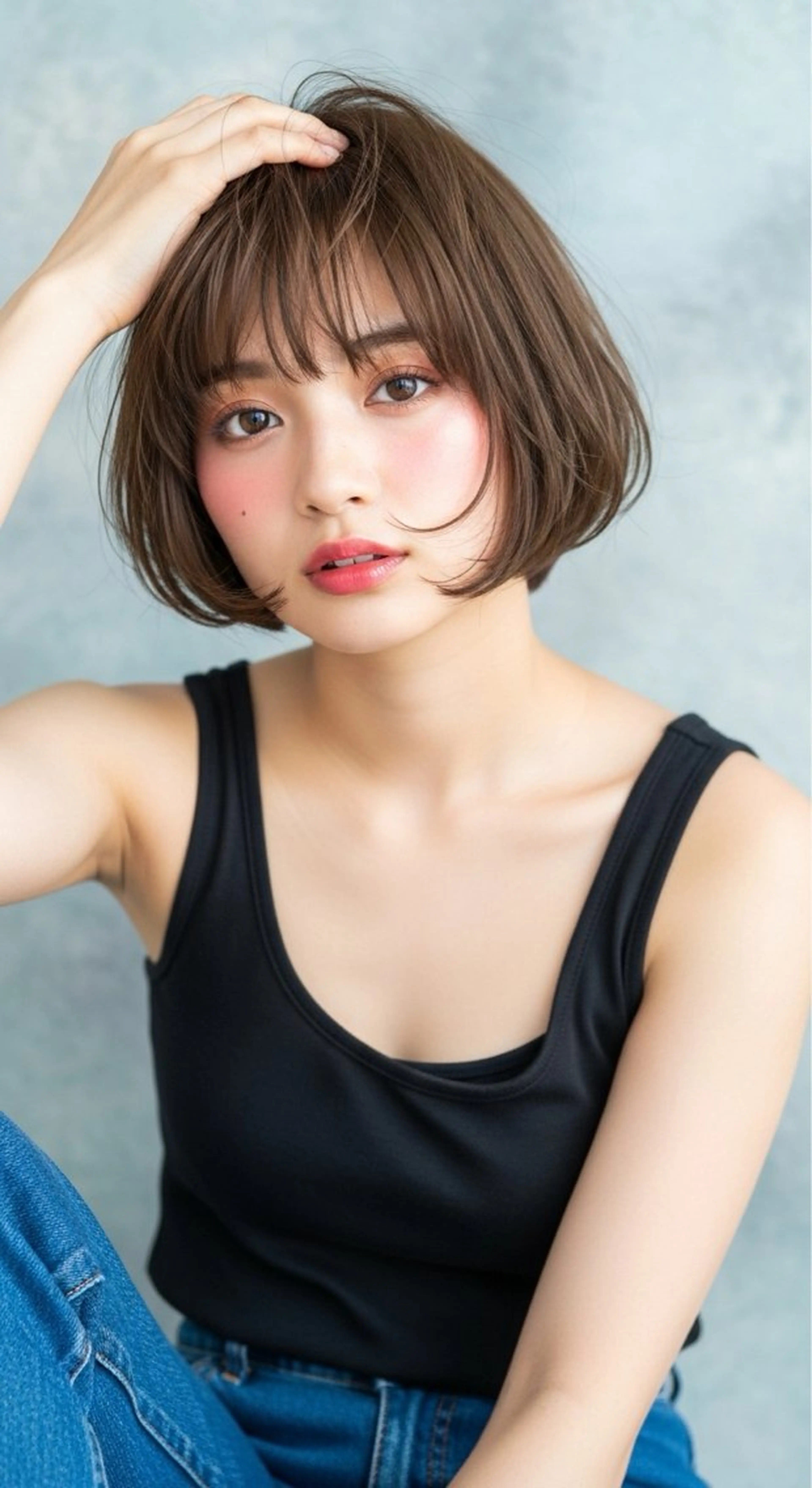 ミディアム カラー カット ヘアカラー トリートメント ❣️モテ髪❣️佐野 圭佑のヘアスタイル