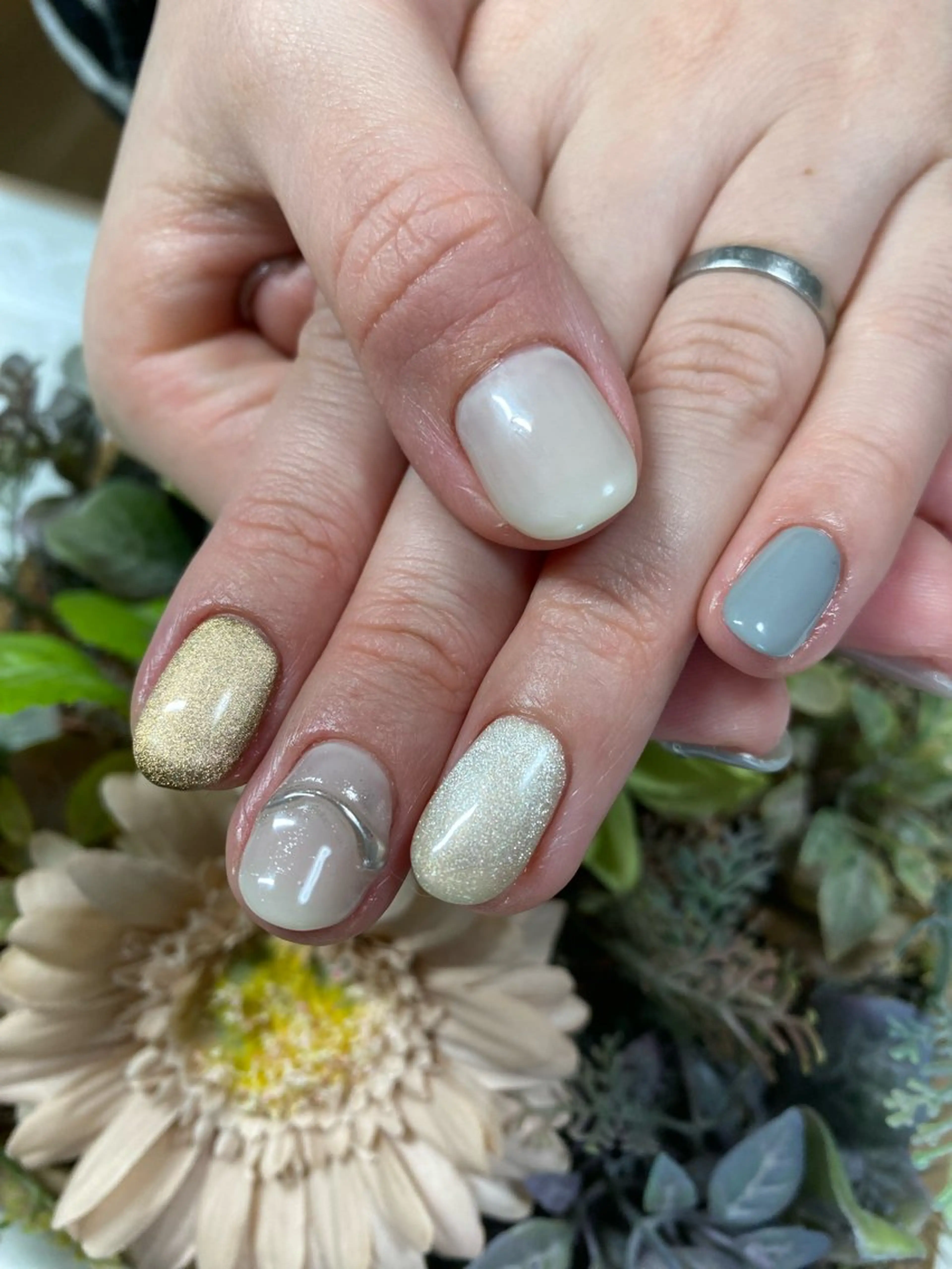 ネイル ジェルネイル マグネットネイル Glanz  Nail aのネイルデザイン