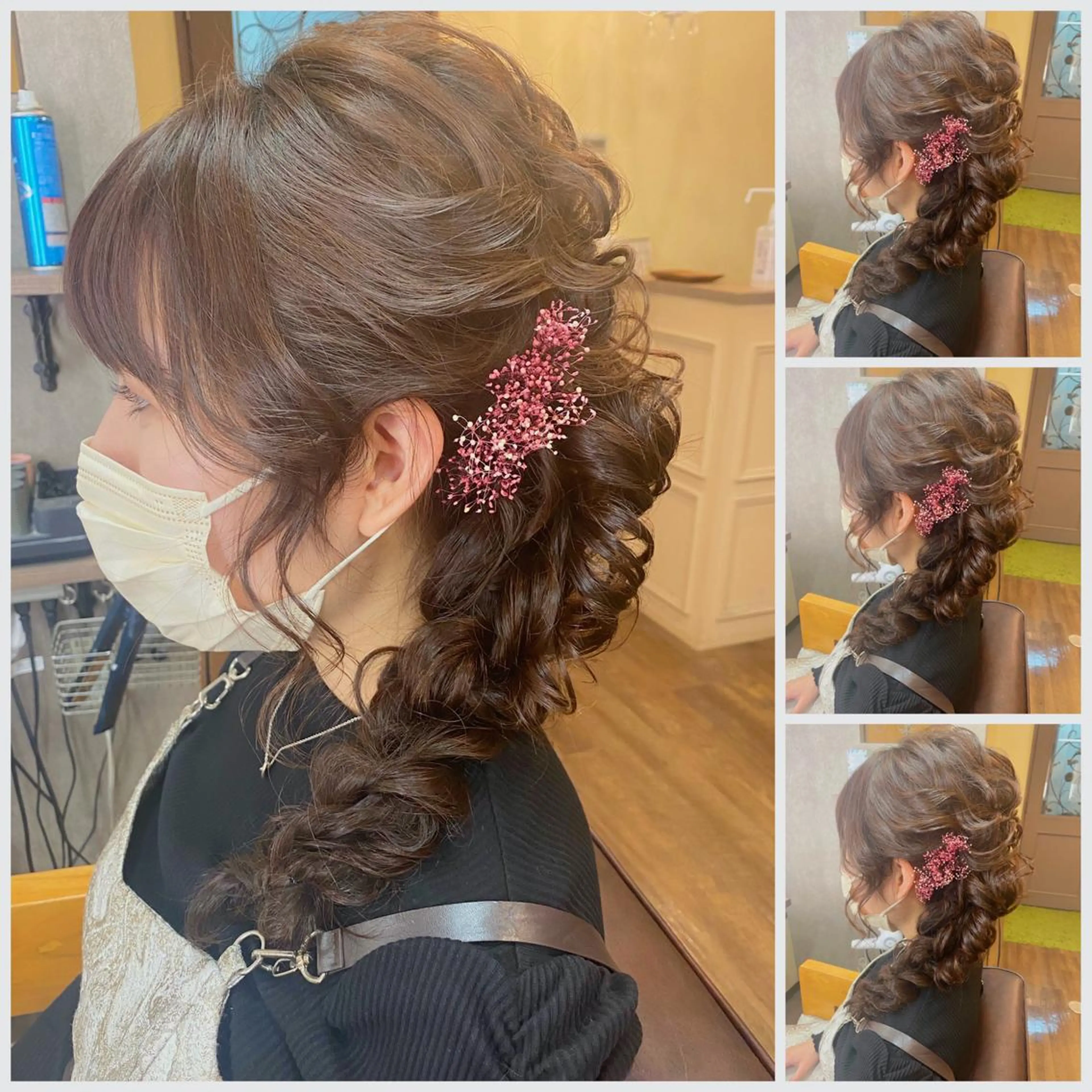 ロング ヘアアレンジ ヘアセット 田井中 悠紀のヘアスタイル