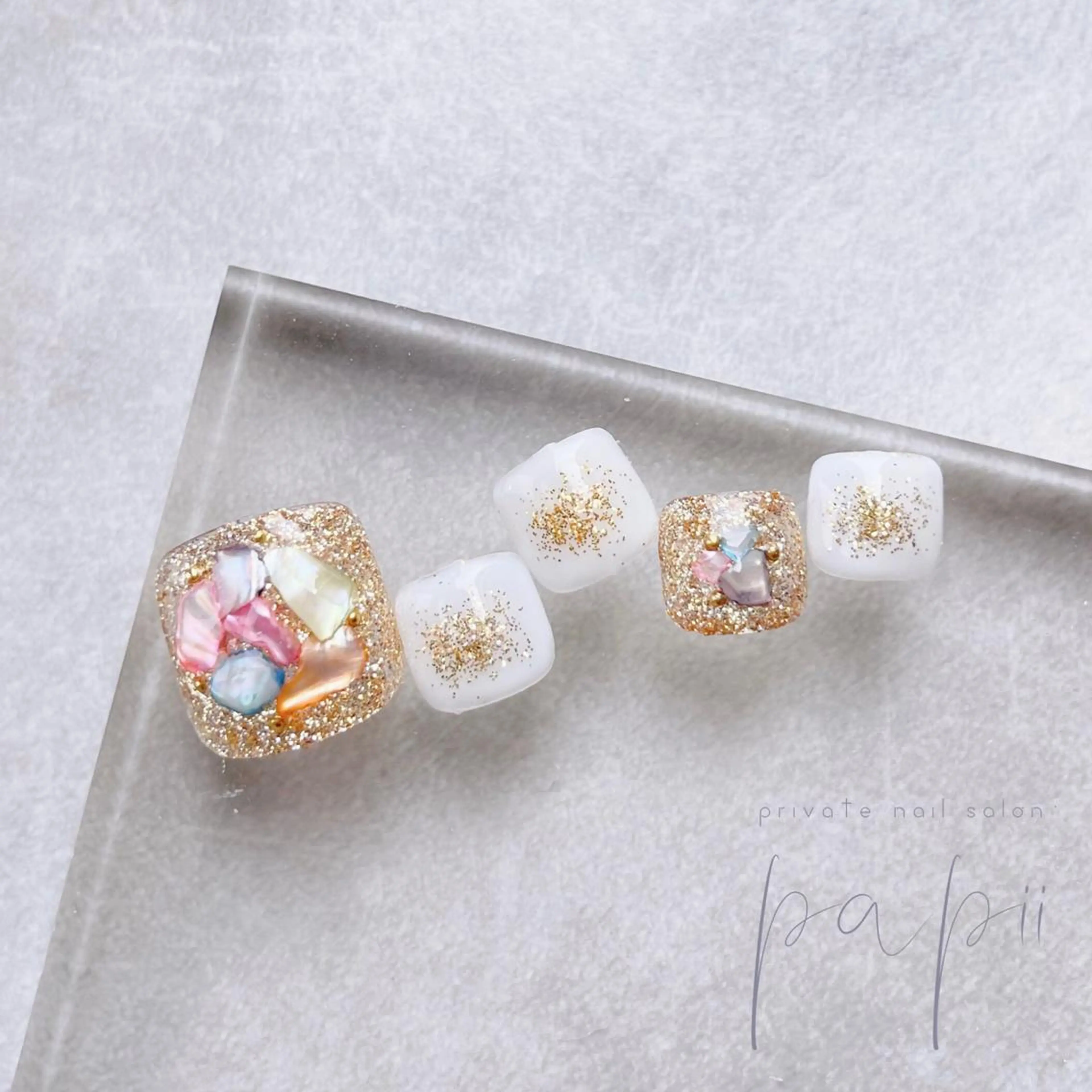 ネイル シンプルネイル フットネイル papii☆ kurodaのネイルデザイン