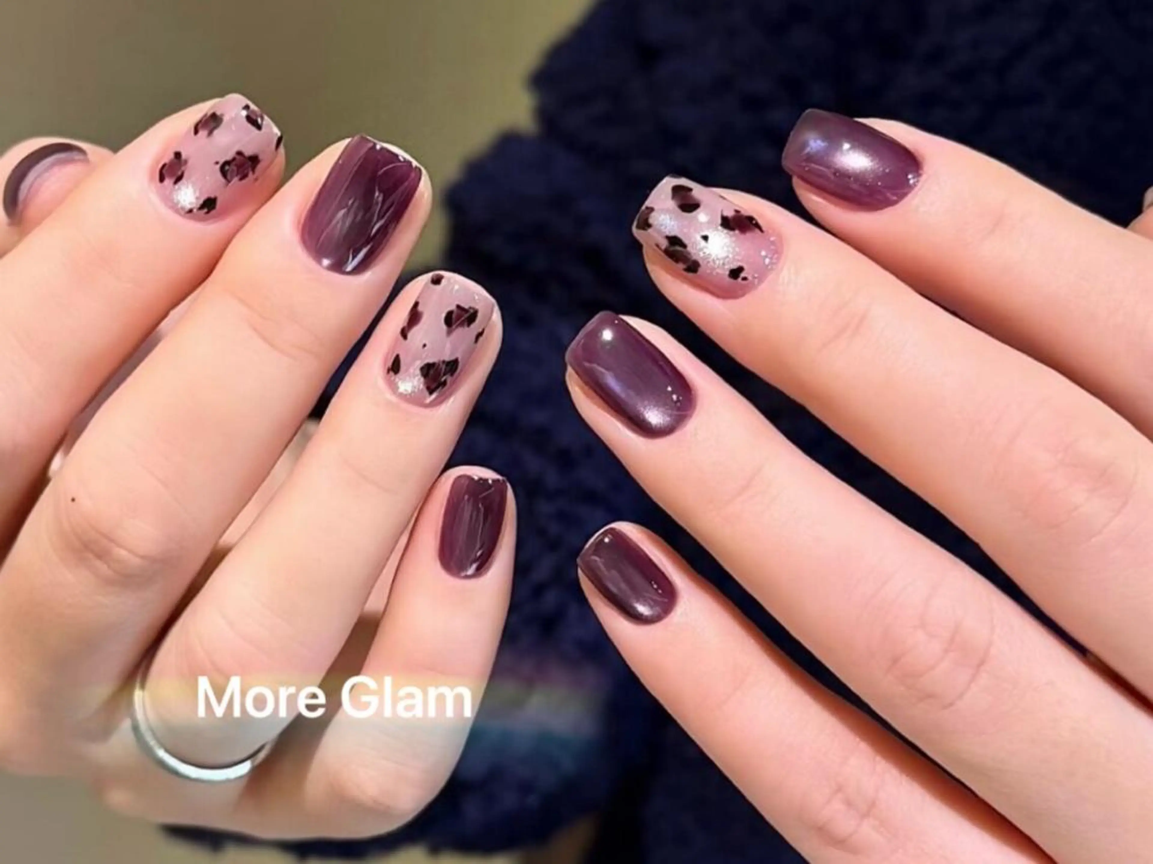 ネイル 長さ出し フットネイル フレンチネイル ジェルネイル ガラスフレンチ MoreGlam ネイルのネイルデザイン