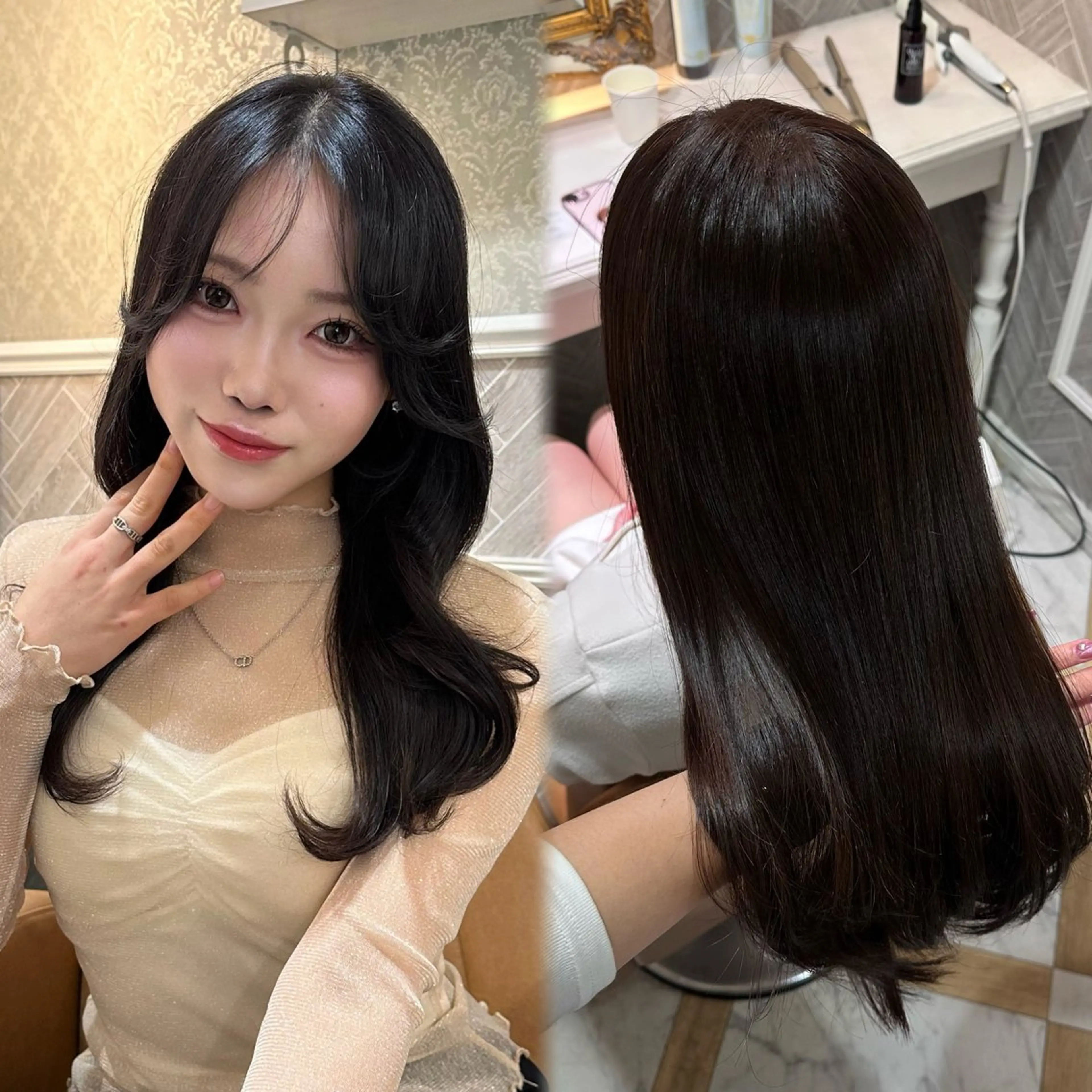 ロング カット ヘアカラー レイヤー/顔周り /ボブ/銀座/サラのヘアスタイル