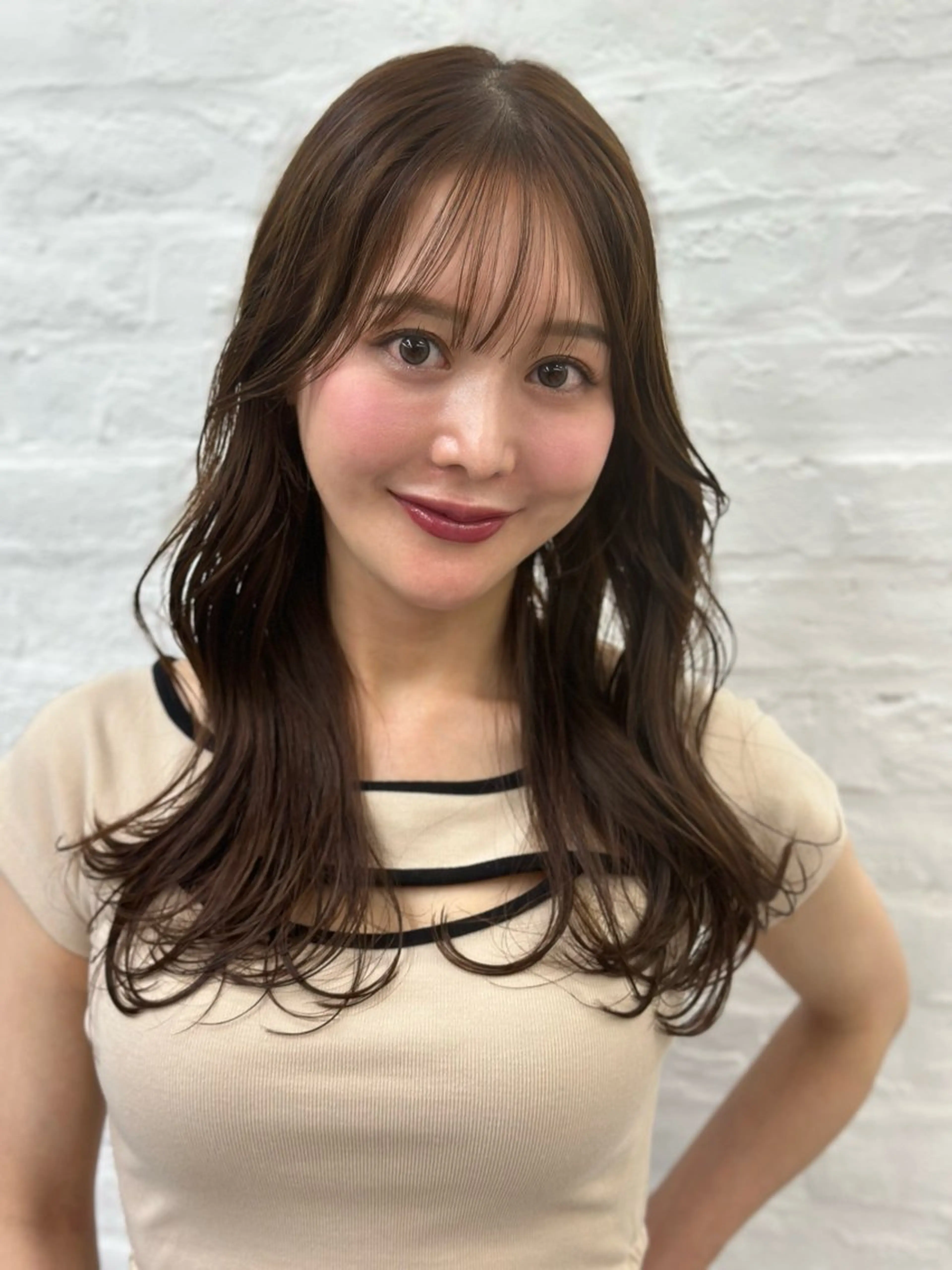 セミロング カラー カット ヘアカラー トリートメント ヘッドスパ ヘアセット 前髪顔まわりカット 🌈中村海聖のヘアスタイル