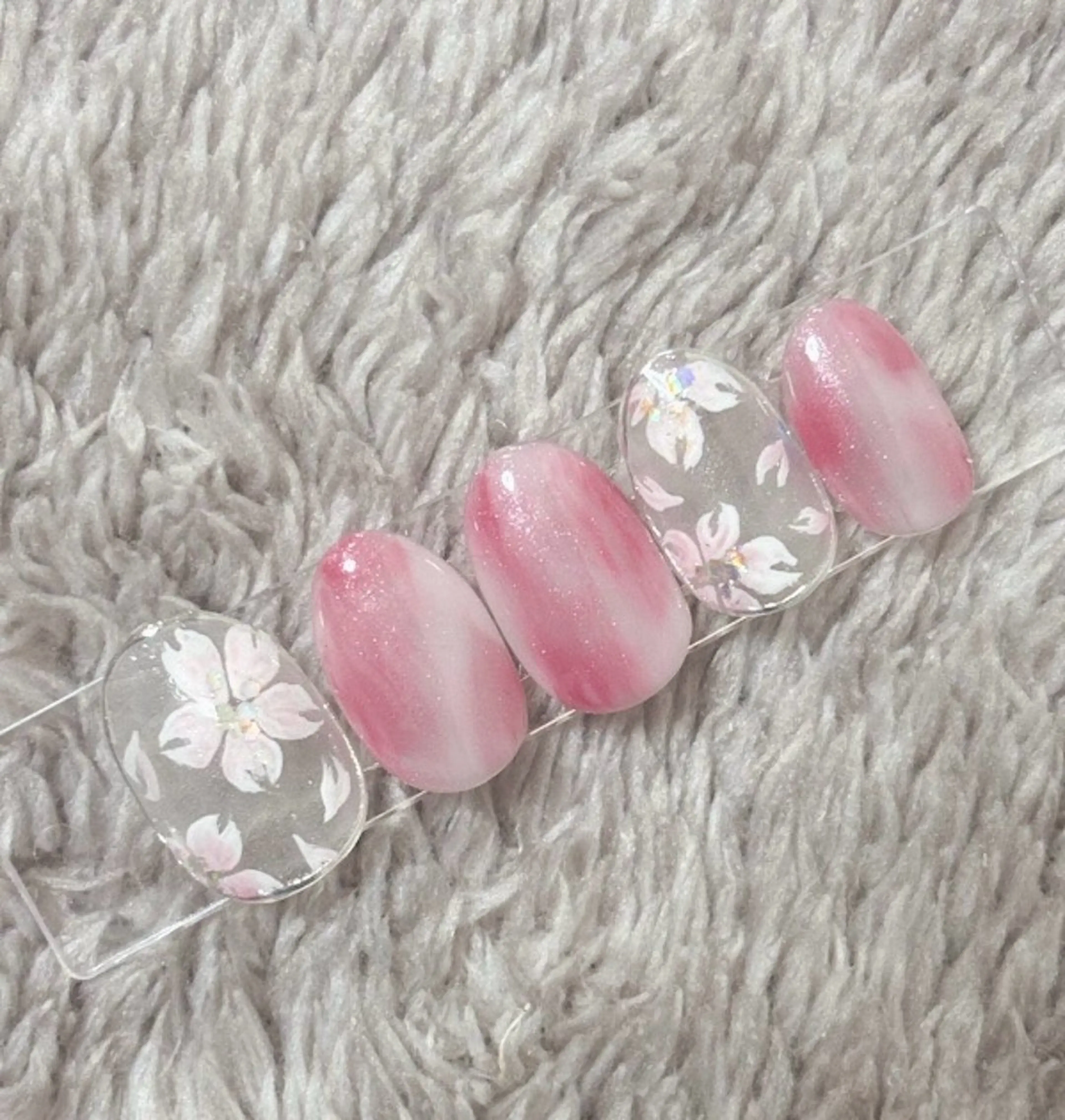 オフ無料⭐︎SAKURAさくらネイル🌸ミラー囲みの写真