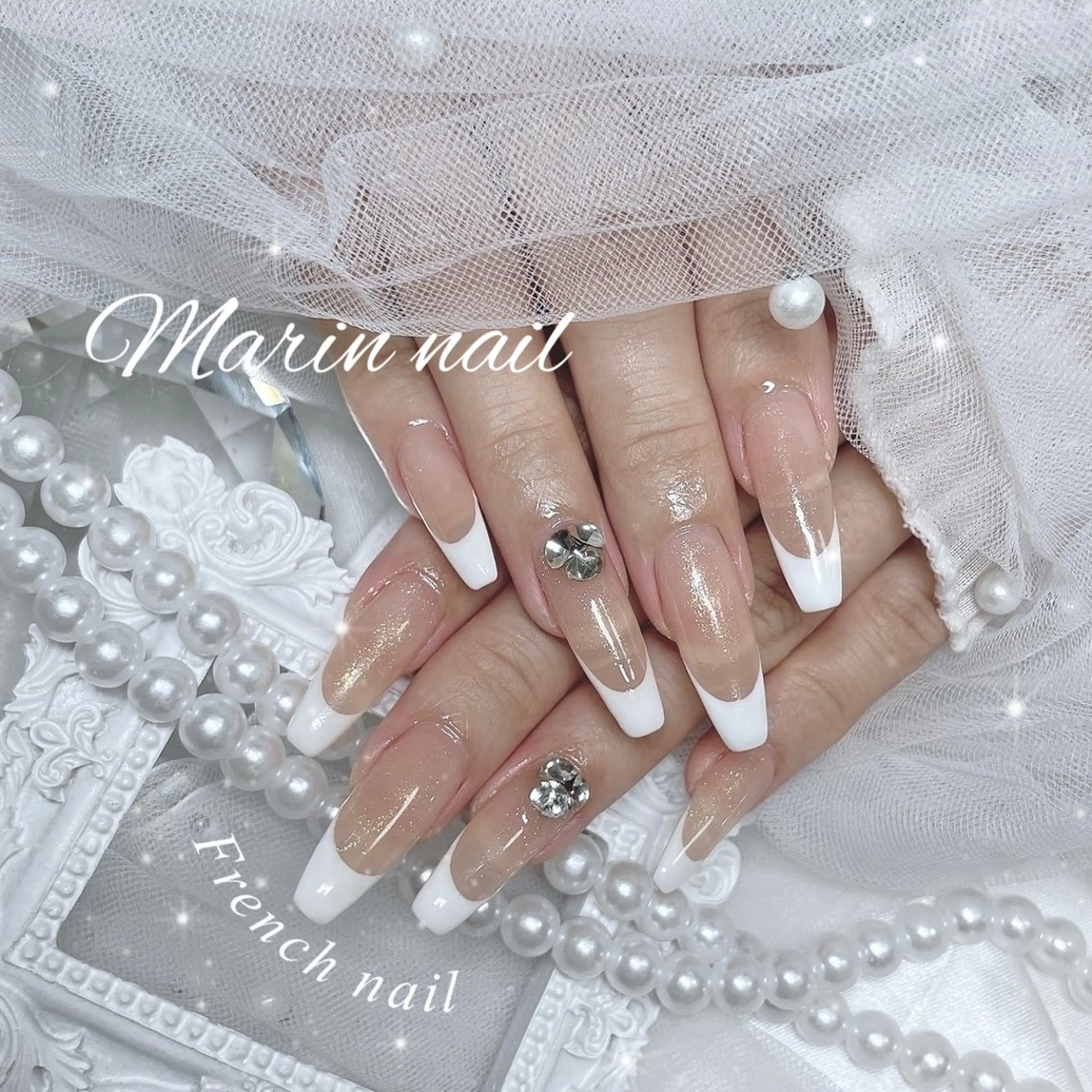 ネイル フレンチネイル ハンドネイル Marin nailのネイルデザイン