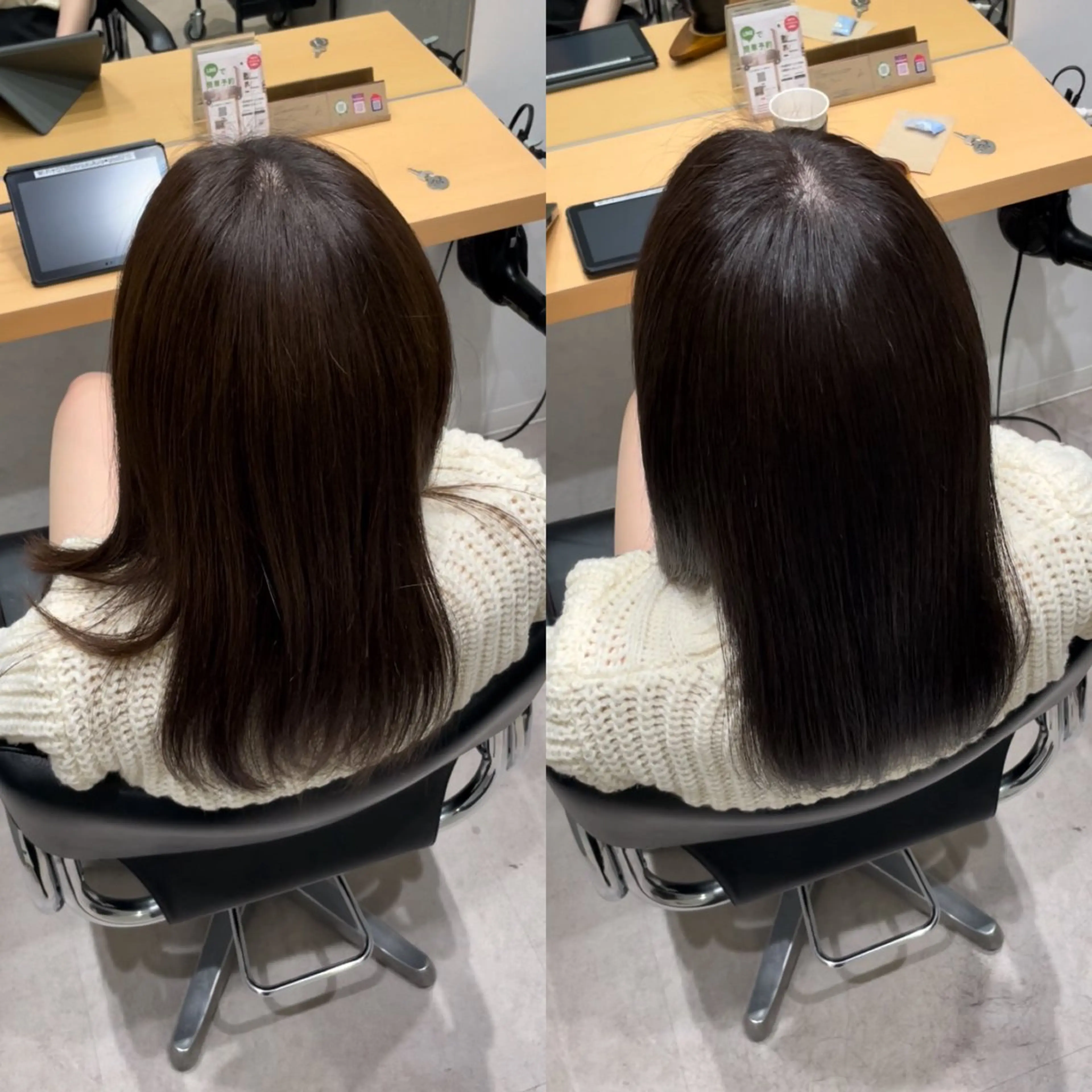 セミロング カラー アクアカラー 髪質改善 トリートメント カット ヘアカラー トリートメント 髪質改善ヘアケア 艶髪特化/上田のヘアスタイル