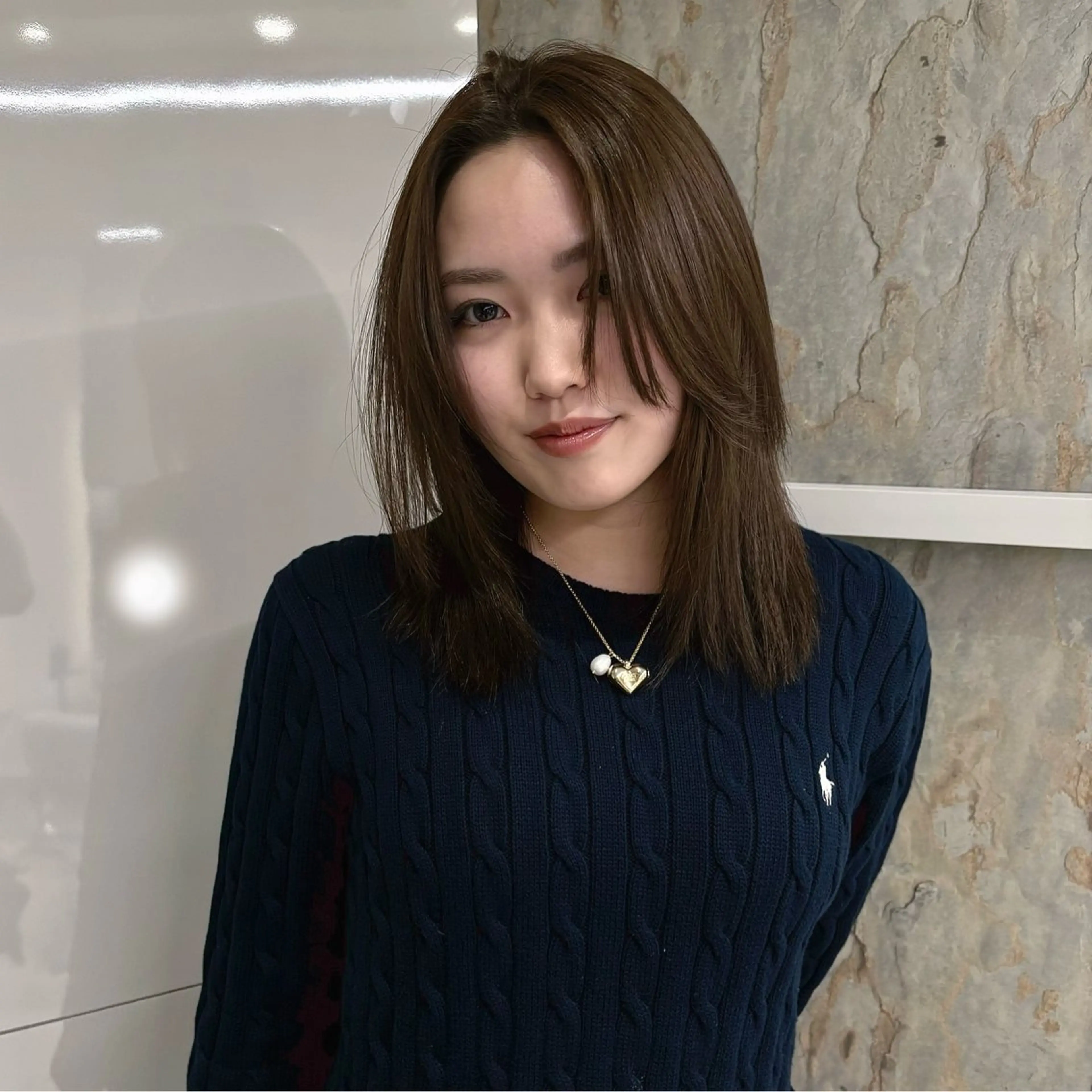 ミディアム ヘアカラー トリートメント 表参道 透明感カラー kanako✧*｡のヘアスタイル