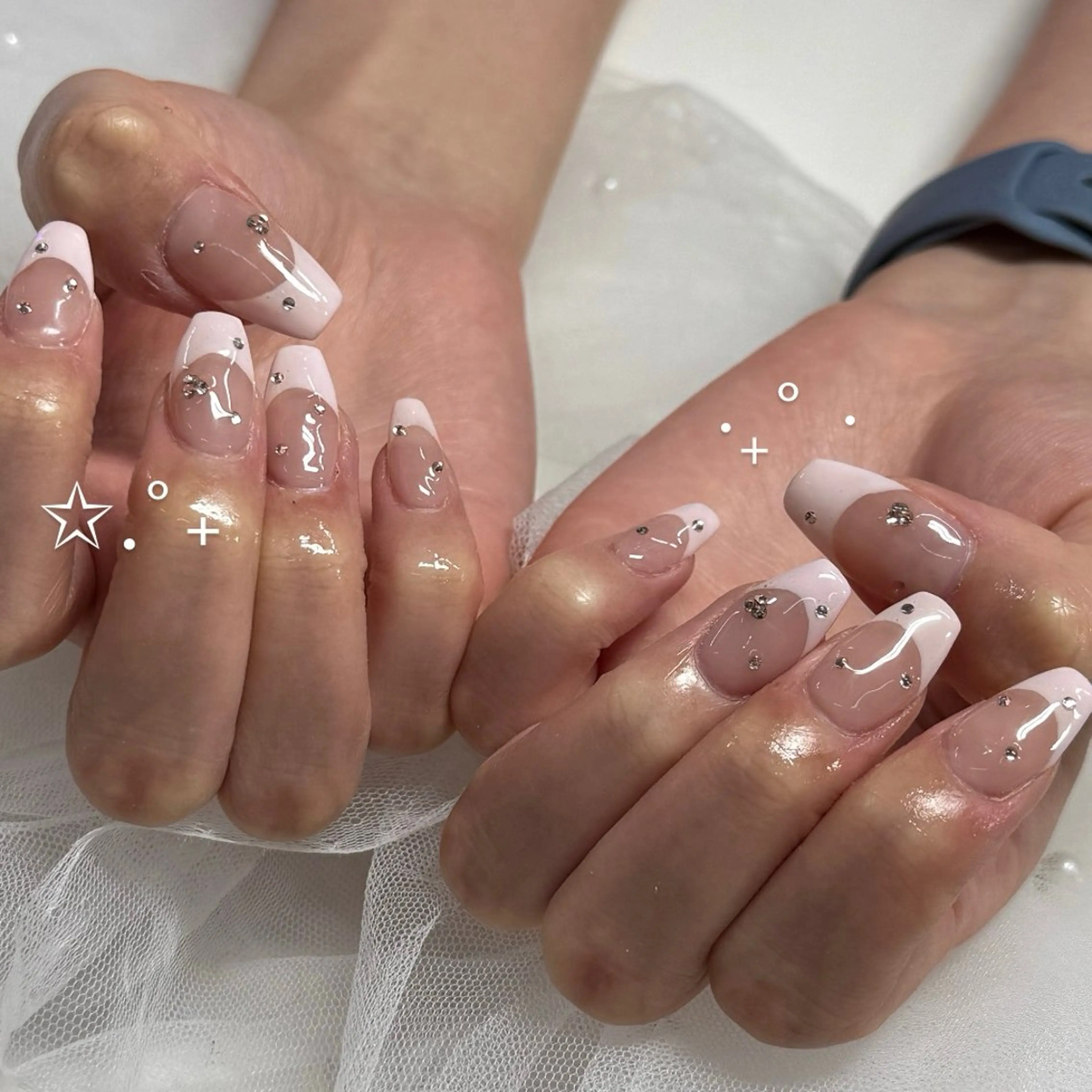 ネイル フレンチネイル ピンク ハンドネイル WOLTOKYO渋谷 yunaのネイルデザイン