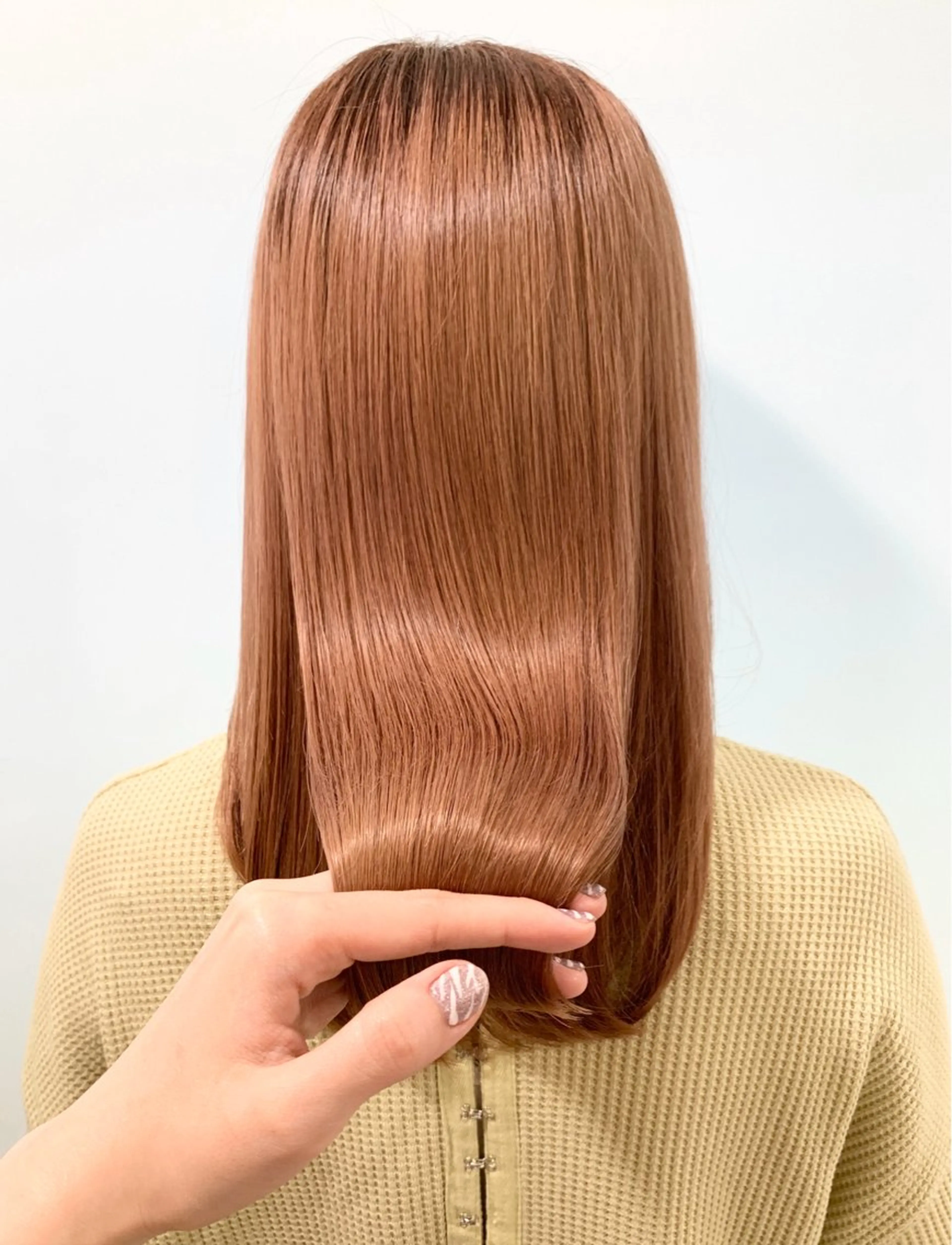 セミロング カラー ヘアアレンジ ベージュカラー ブリーチ ブラウンカラー ダブルカラー ハイトーンカラー 💎wakaba💎 モデル募集中のヘアスタイル