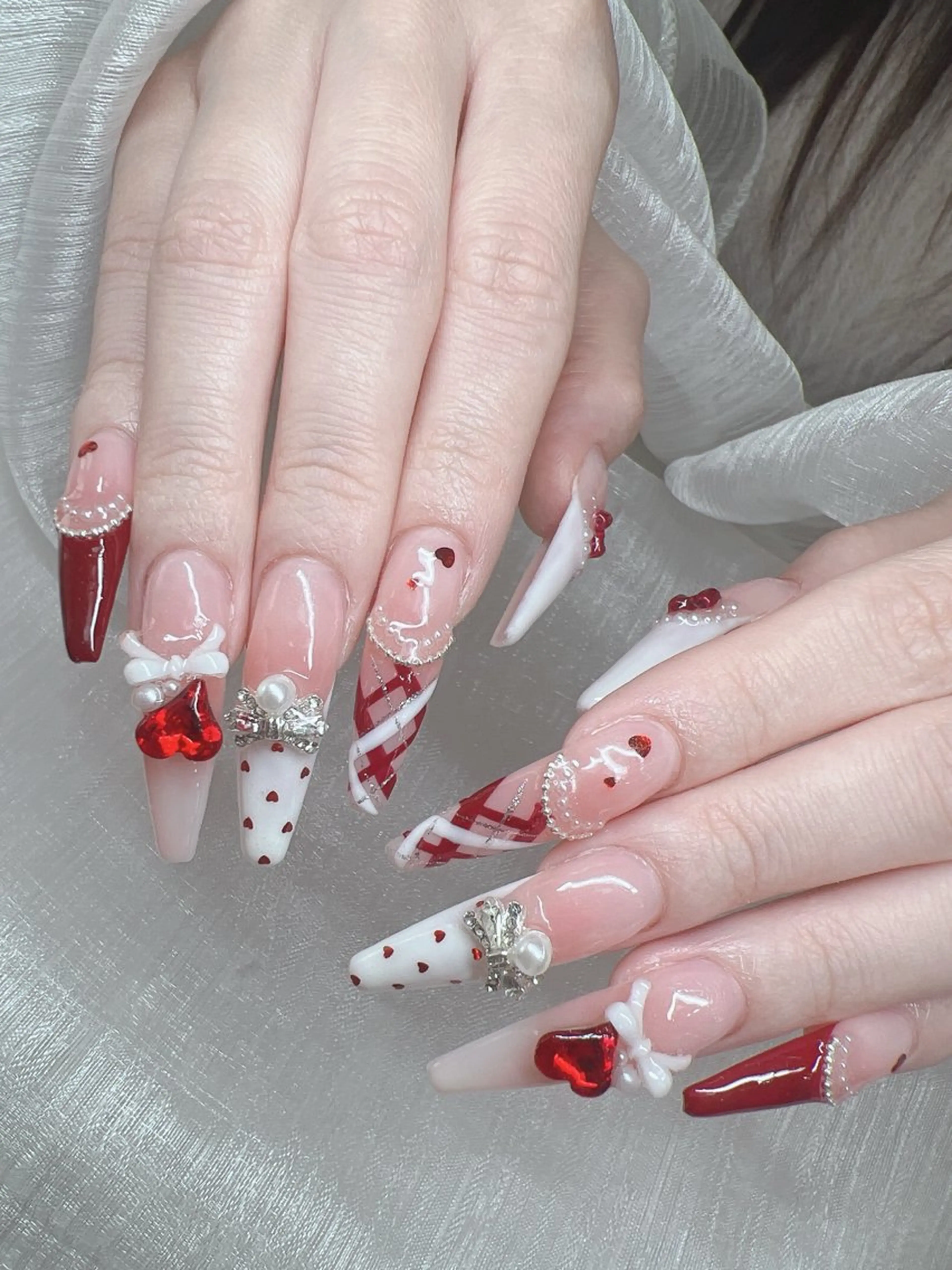 ネイル ハンドネイル Lee Nails チップ長さだし専門店のネイルデザイン