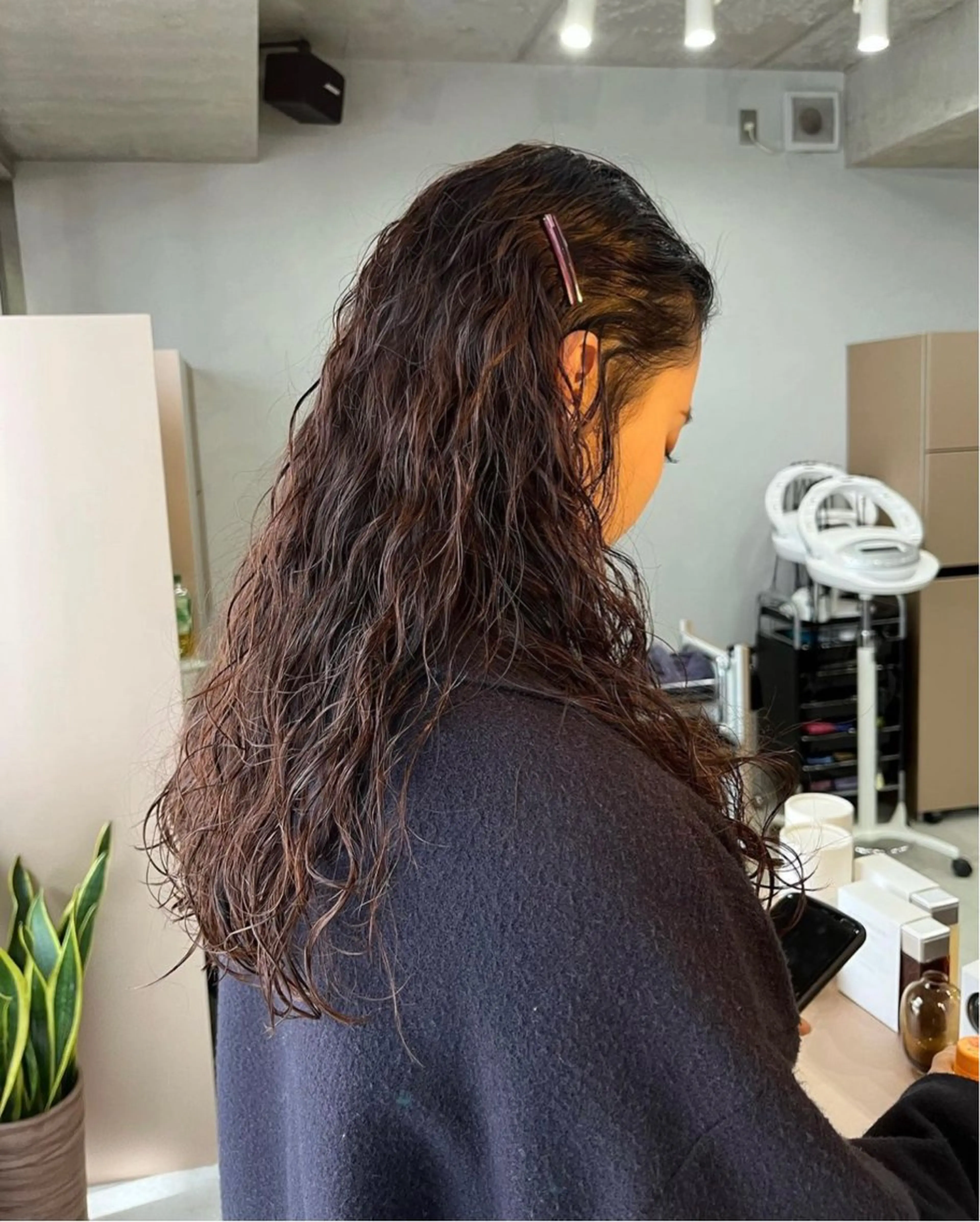 セミロング カラー パーマ カット パーマ 表参道🌿赤み消し カラー/チナツのヘアスタイル