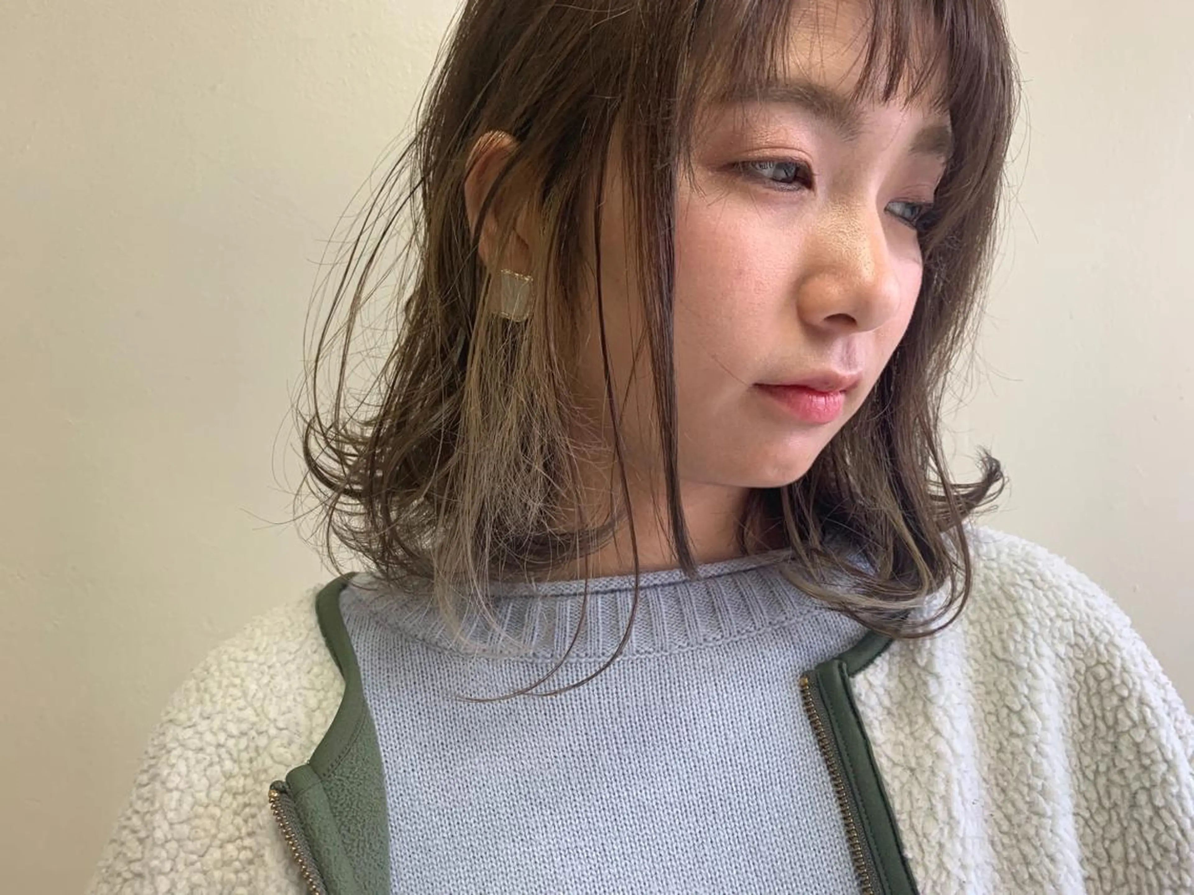 ミディアム カラー hair &eye LAWE.店長のヘアスタイル